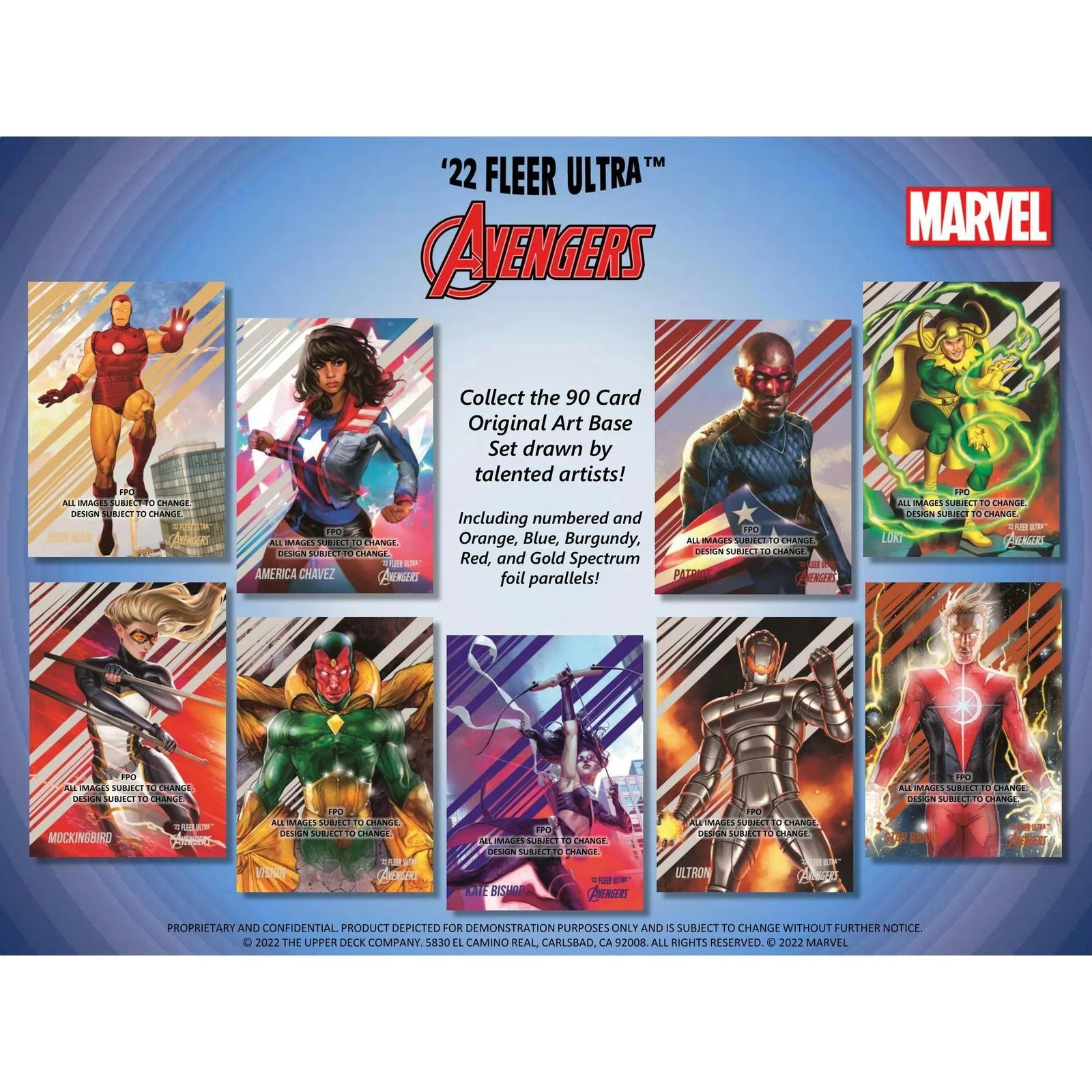 DRAFT - 2022 Upper Deck Marvel Fleer Ultra Avengers Hobby 12-Box Case