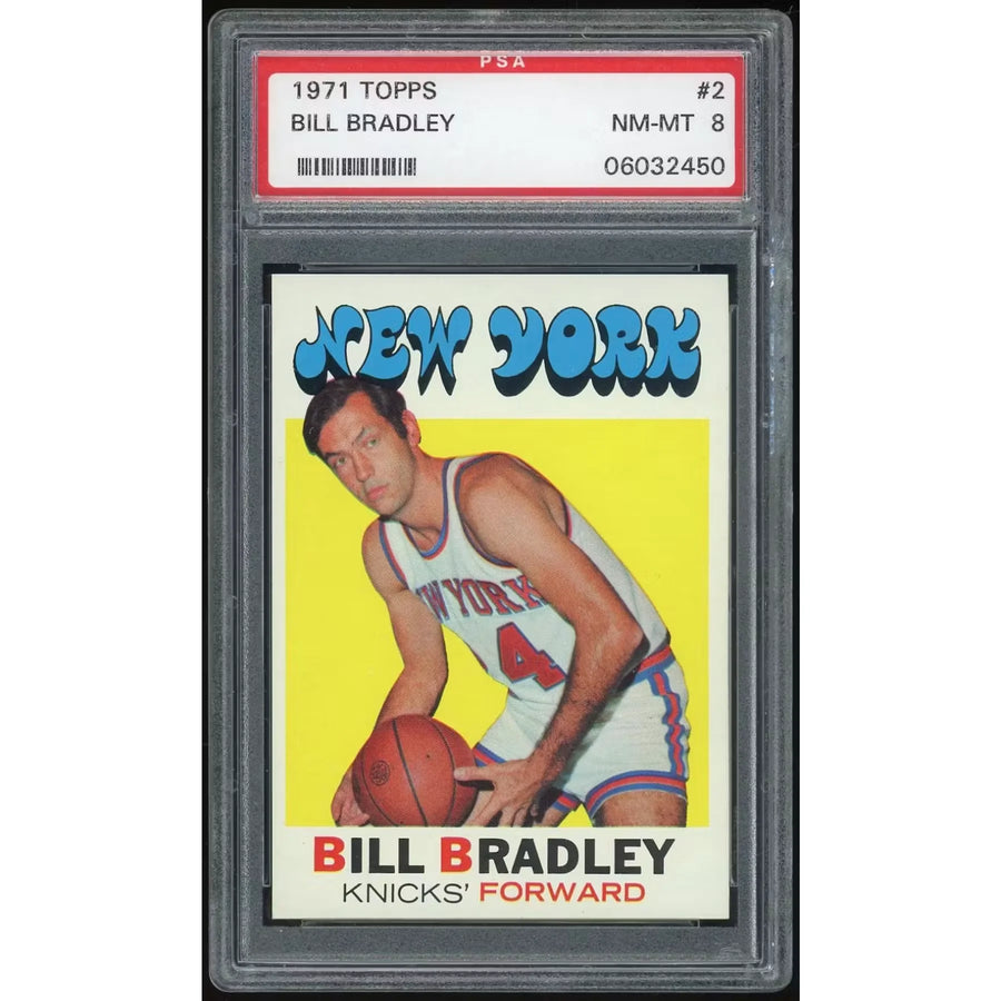 Bill Bradley 1971-72 Topps #2 Card | PSA 8