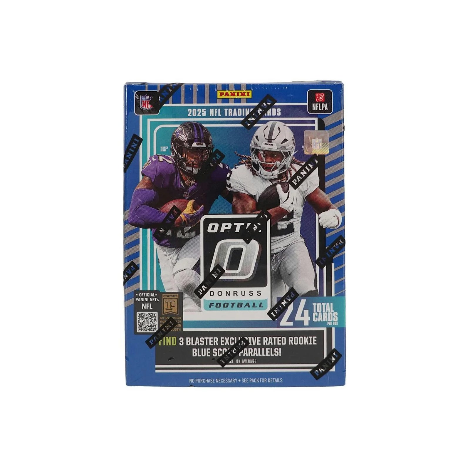 DRAFT - New 2025 Panini Donruss Optic Football Blaster Hobby 20-Box Case (Blue Scope Parallels!)