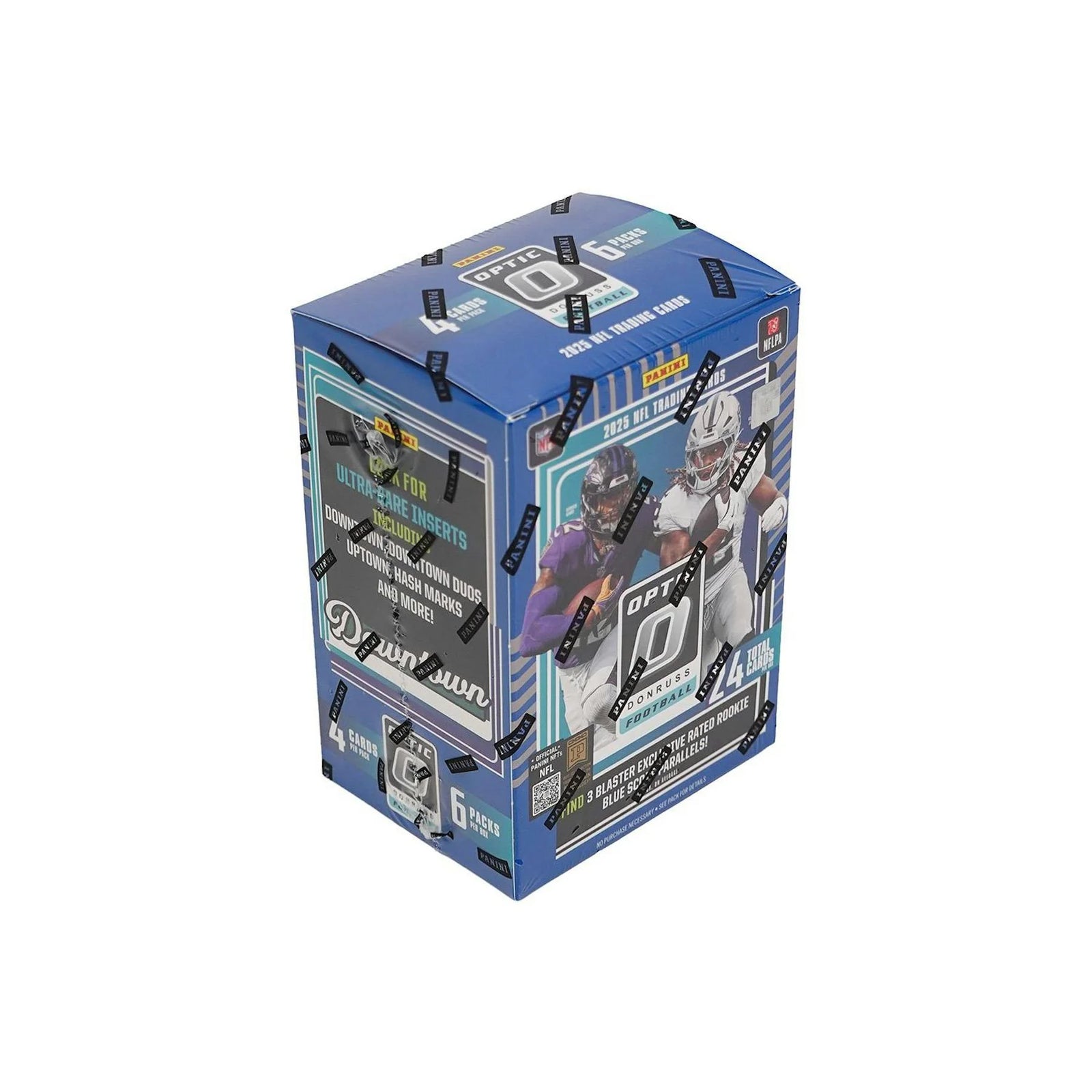 DRAFT - New 2025 Panini Donruss Optic Football Blaster Hobby 20-Box Case (Blue Scope Parallels!)