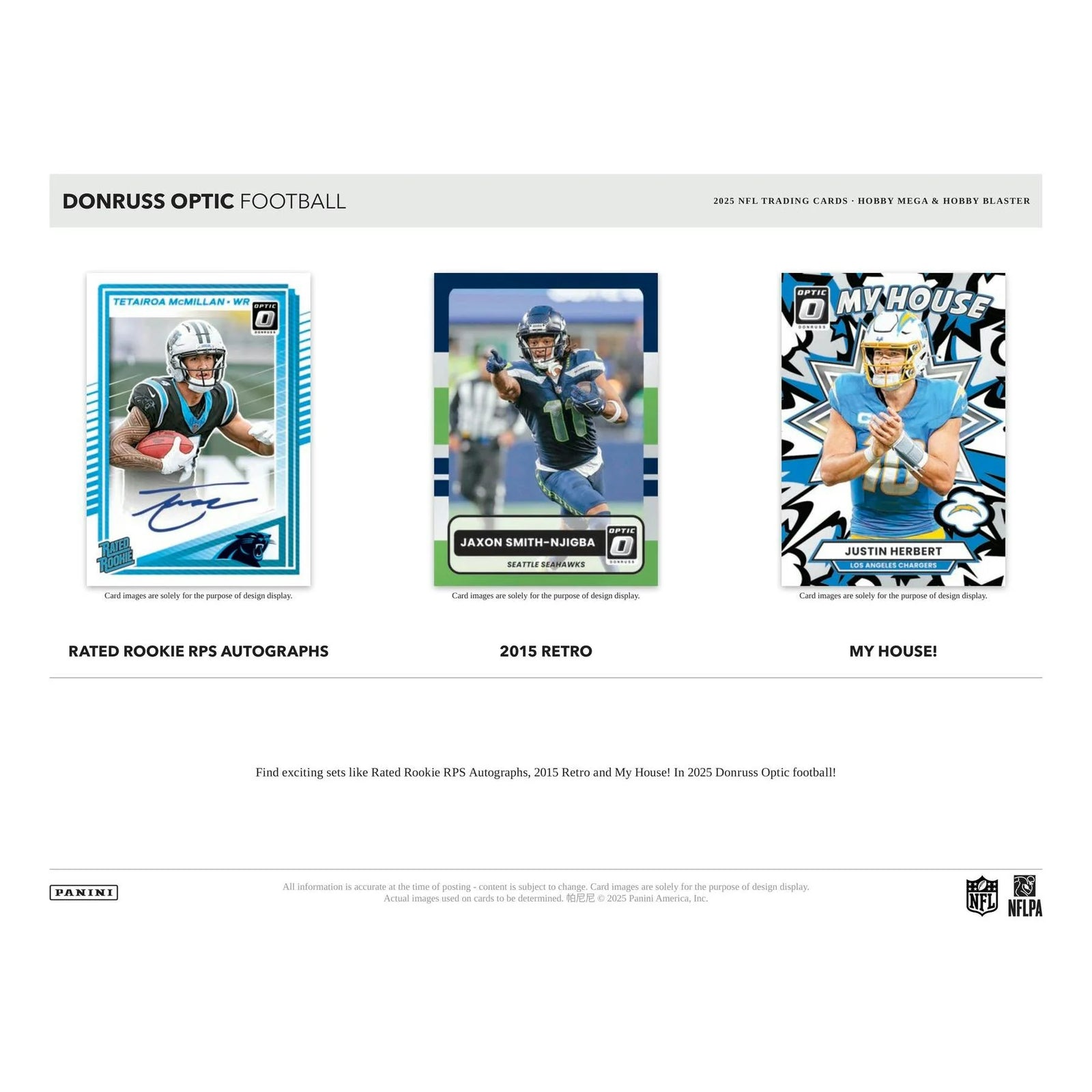 DRAFT - New 2025 Panini Donruss Optic Football Blaster Hobby 20-Box Case (Blue Scope Parallels!)