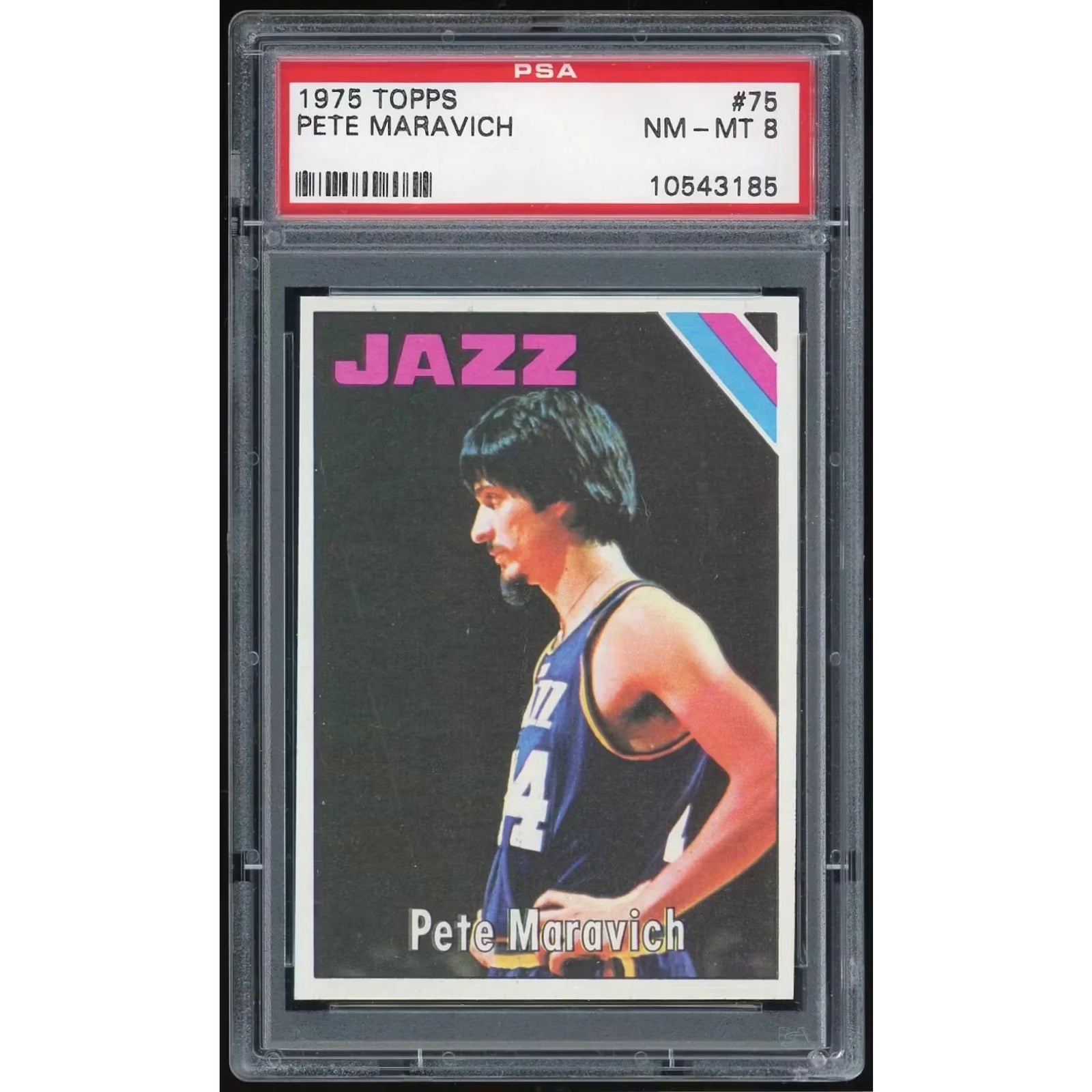 Pete Maravich 1975-76 Topps #75 Basketball Card | PSA 8