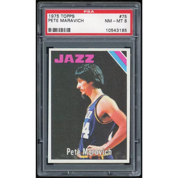 Pete Maravich 1975-76 Topps #75 Basketball Card | PSA 8