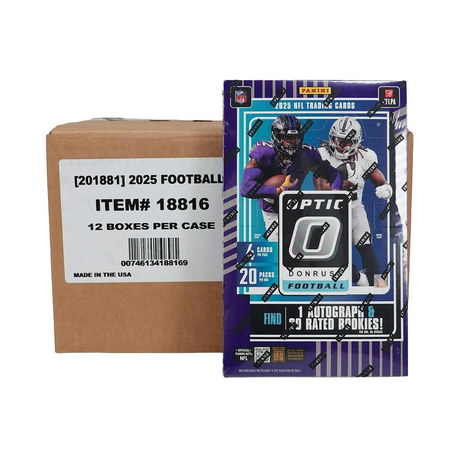DRAFT - New 2025 Panini Donruss Optic Football Hobby 12-Box Case