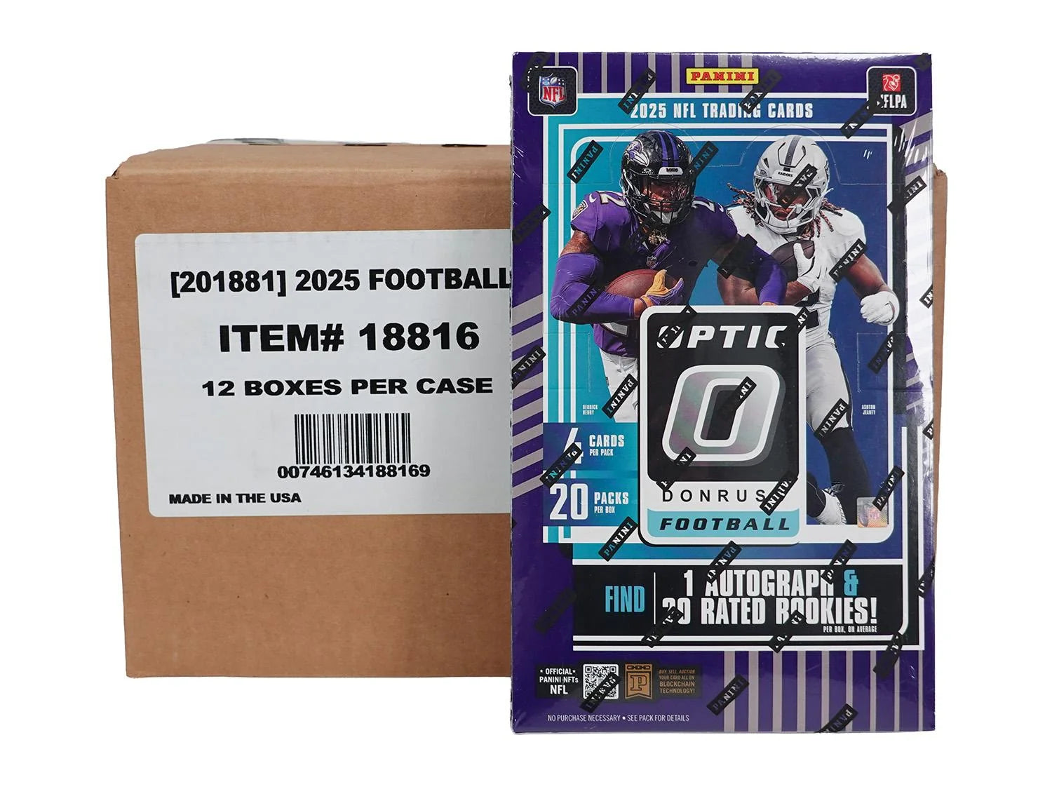 DRAFT - New 2025 Panini Donruss Optic Football Hobby 12-Box Case