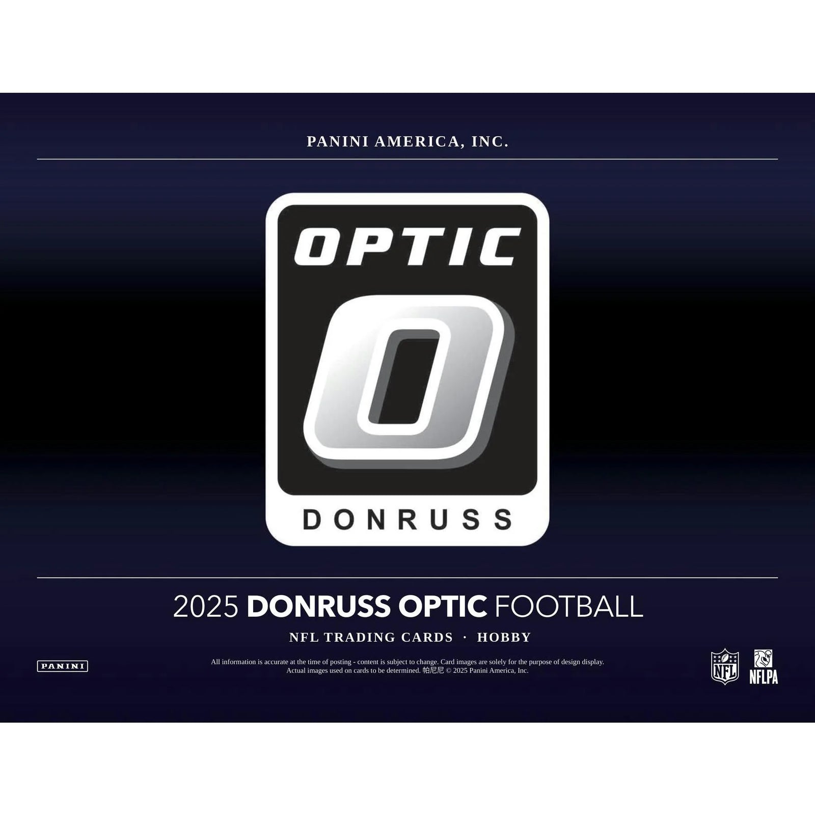 DRAFT - New 2025 Panini Donruss Optic Football Hobby 12-Box Case