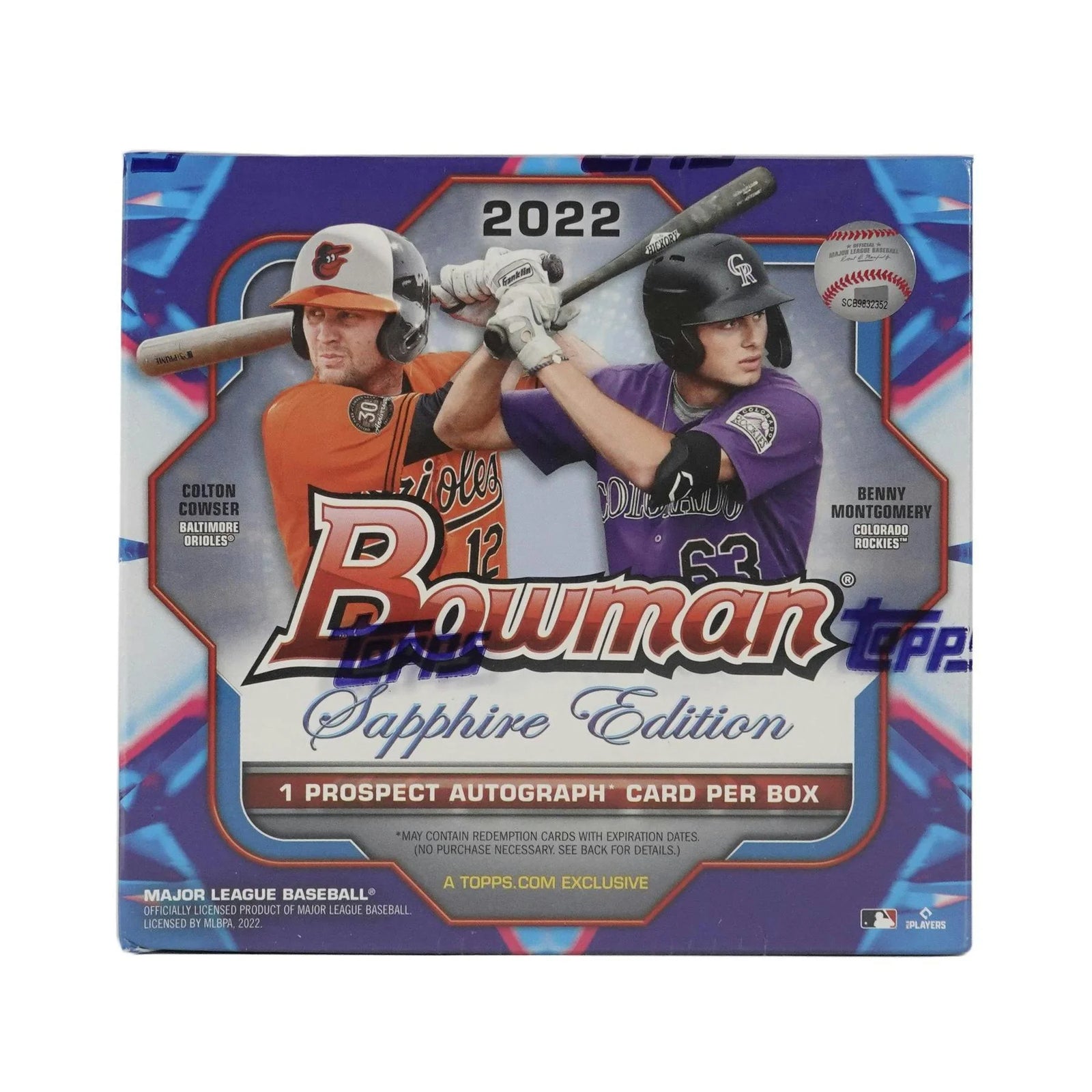 DRAFT - Just In 2022 Bowman Baseball Sapphire Edition Hobby Box