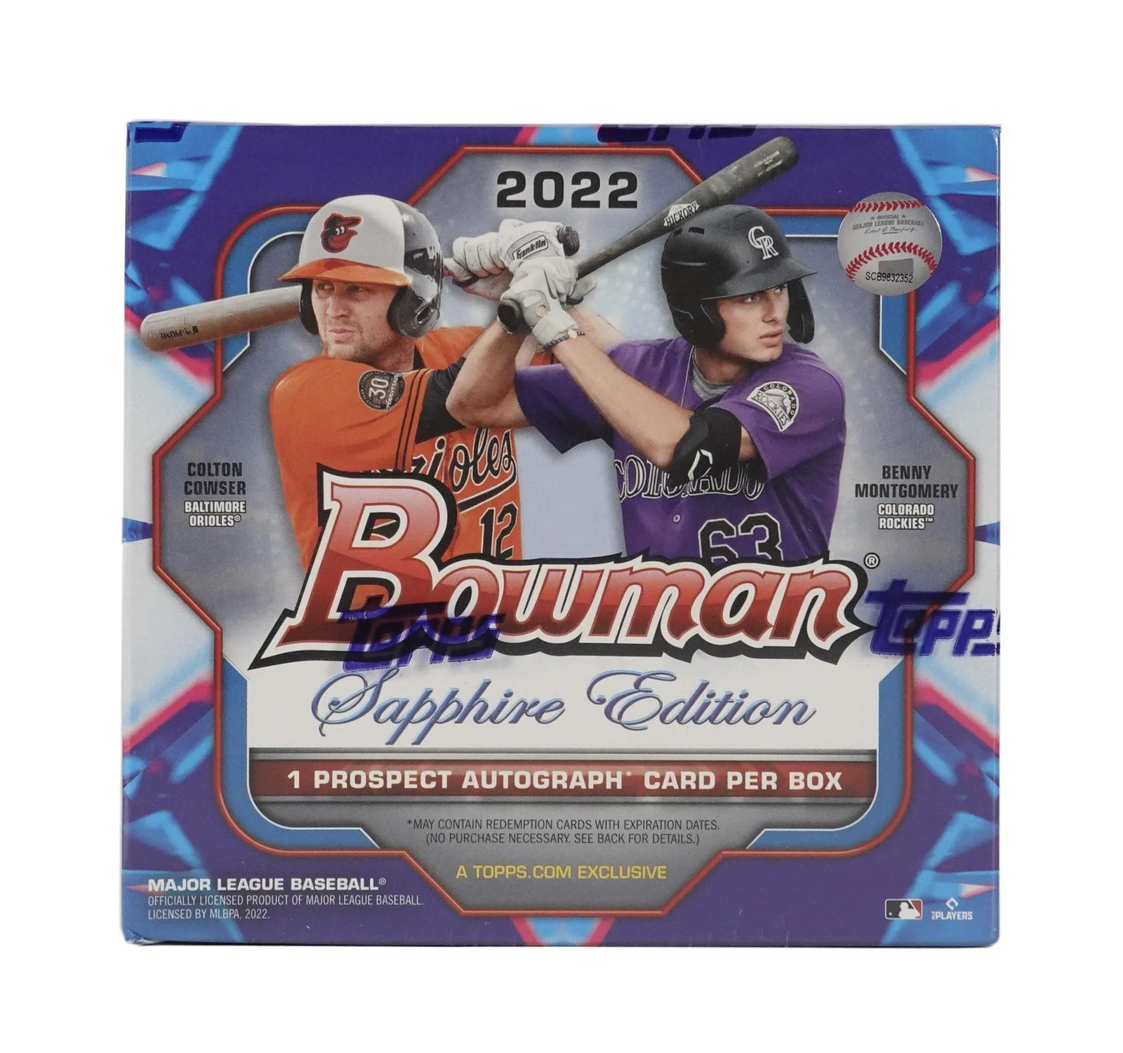 DRAFT - Just In 2022 Bowman Baseball Sapphire Edition Hobby Box