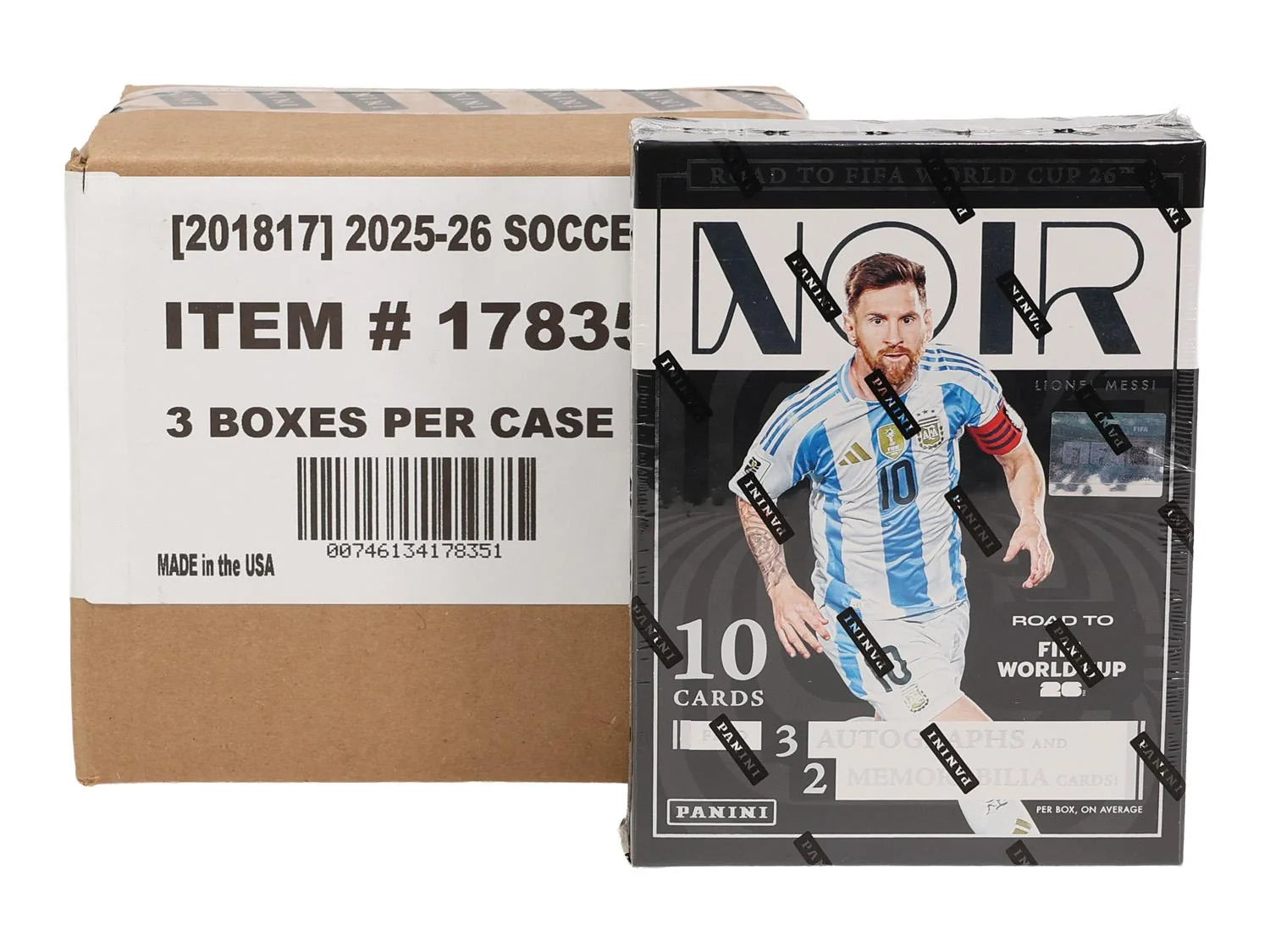 DRAFT - New 2025/26 Panini Noir Road to FIFA World Cup Soccer Hobby 3-Box Case