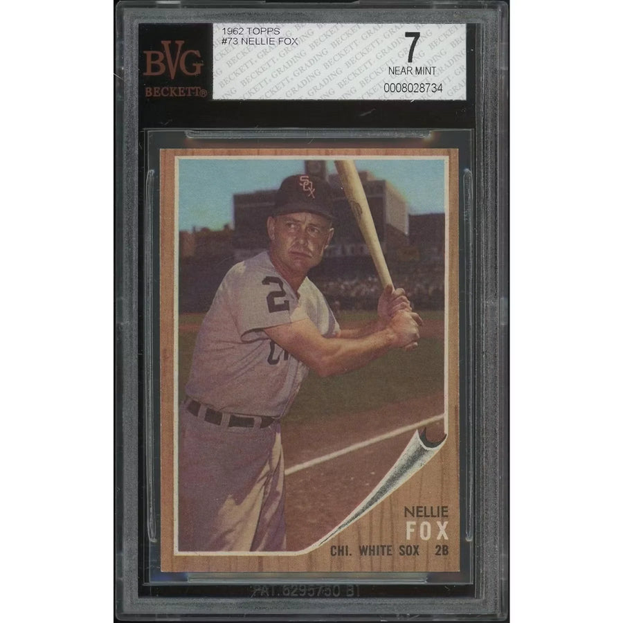 Nellie Fox 1962 Topps Baseball Card #73 | BVG 7 NM