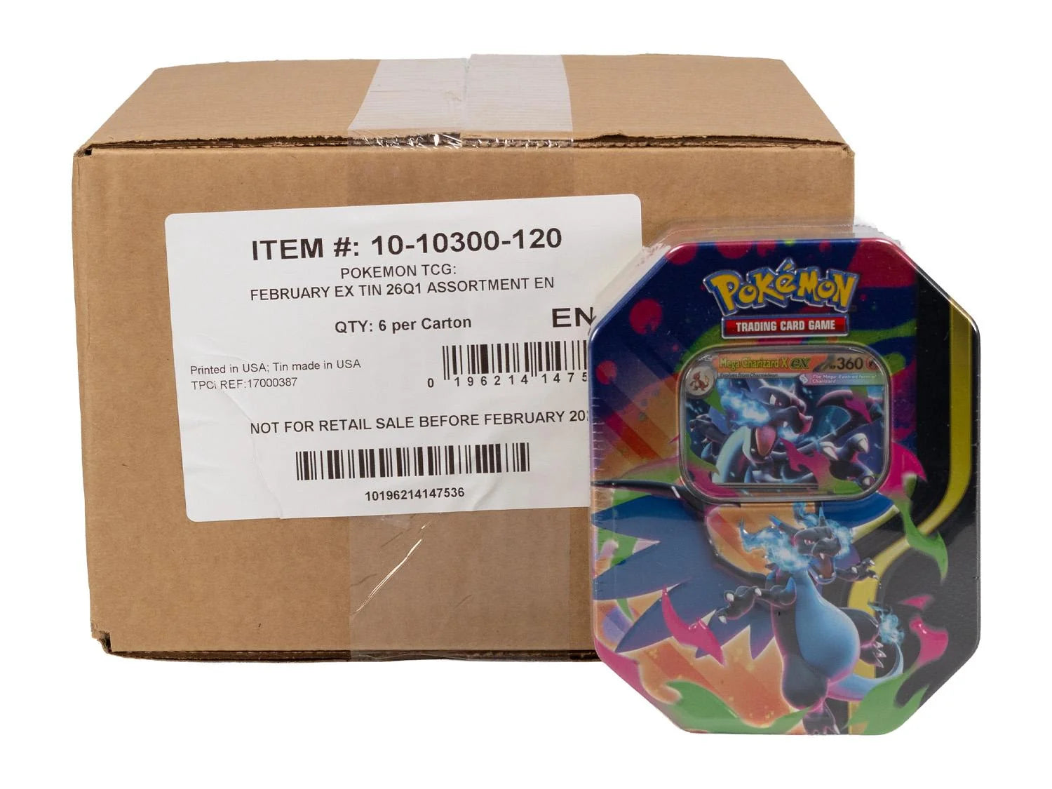 DRAFT - Pokemon Mega Charizard 6-Tin Case | Sealed Booster Box