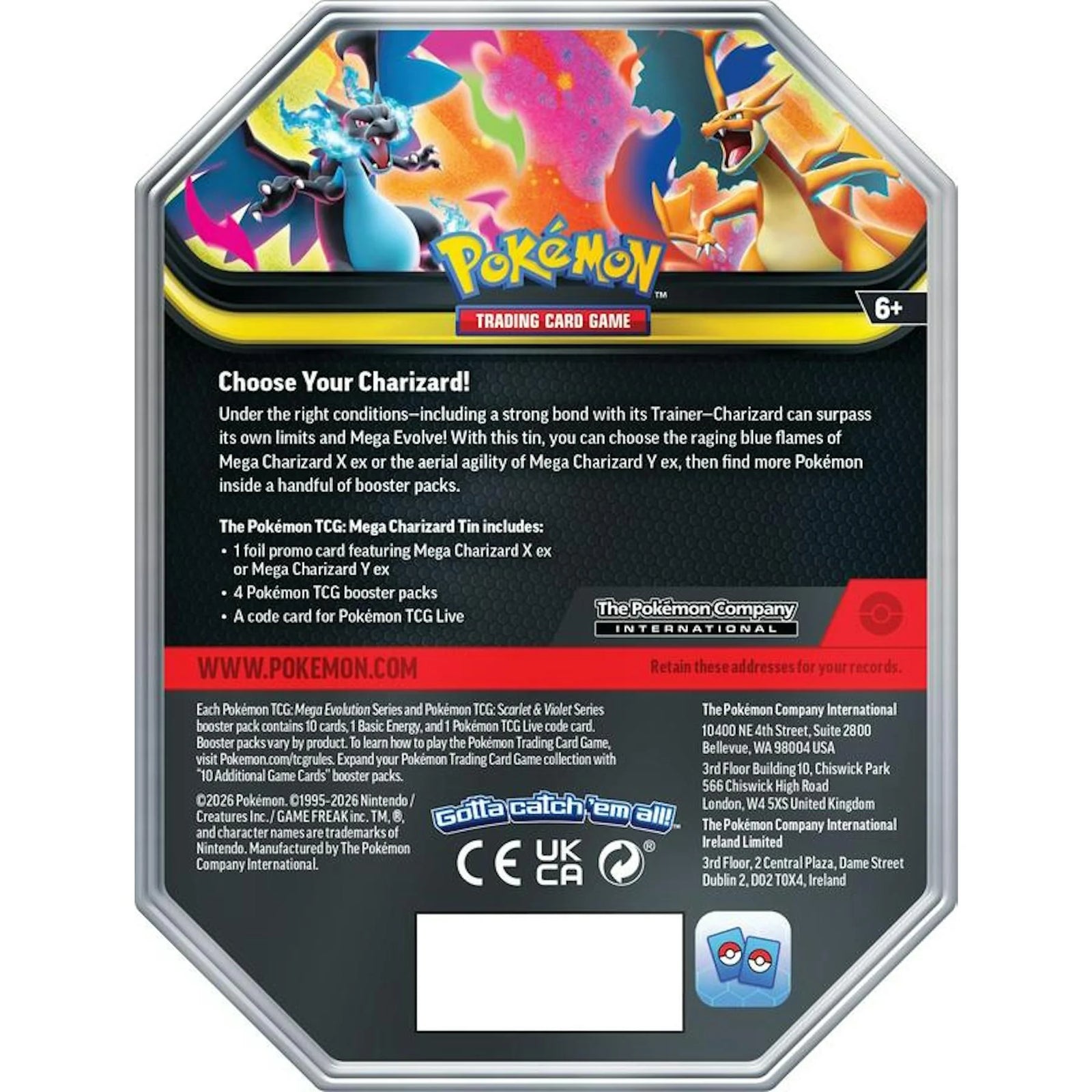 DRAFT - Pokemon Mega Charizard 6-Tin Case | Sealed Booster Box