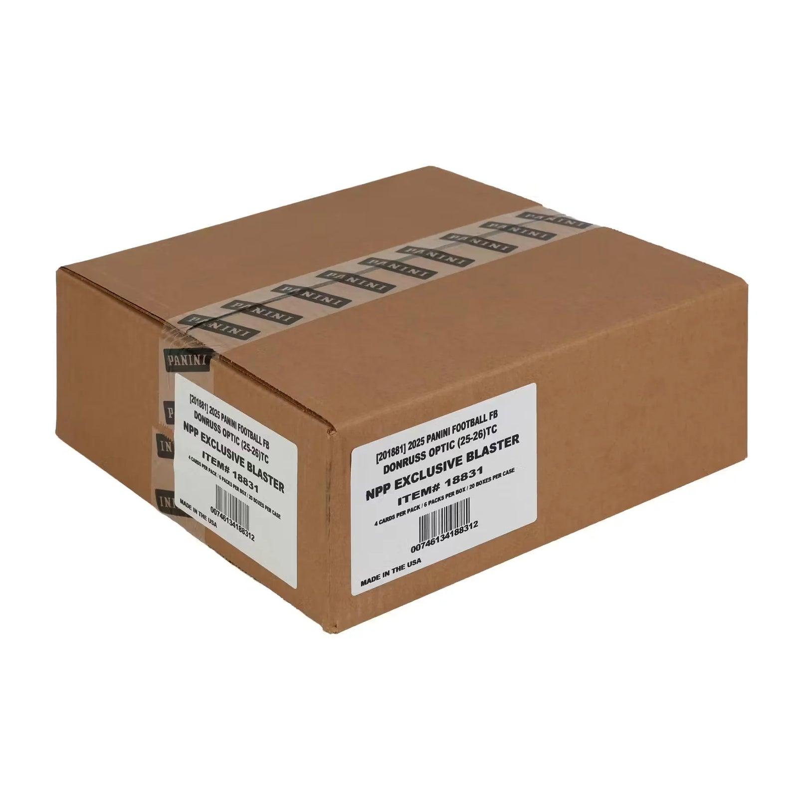 DRAFT - 2025 Panini Donruss Optic Football Blaster 20-Box Case | Purple Shock Parallels