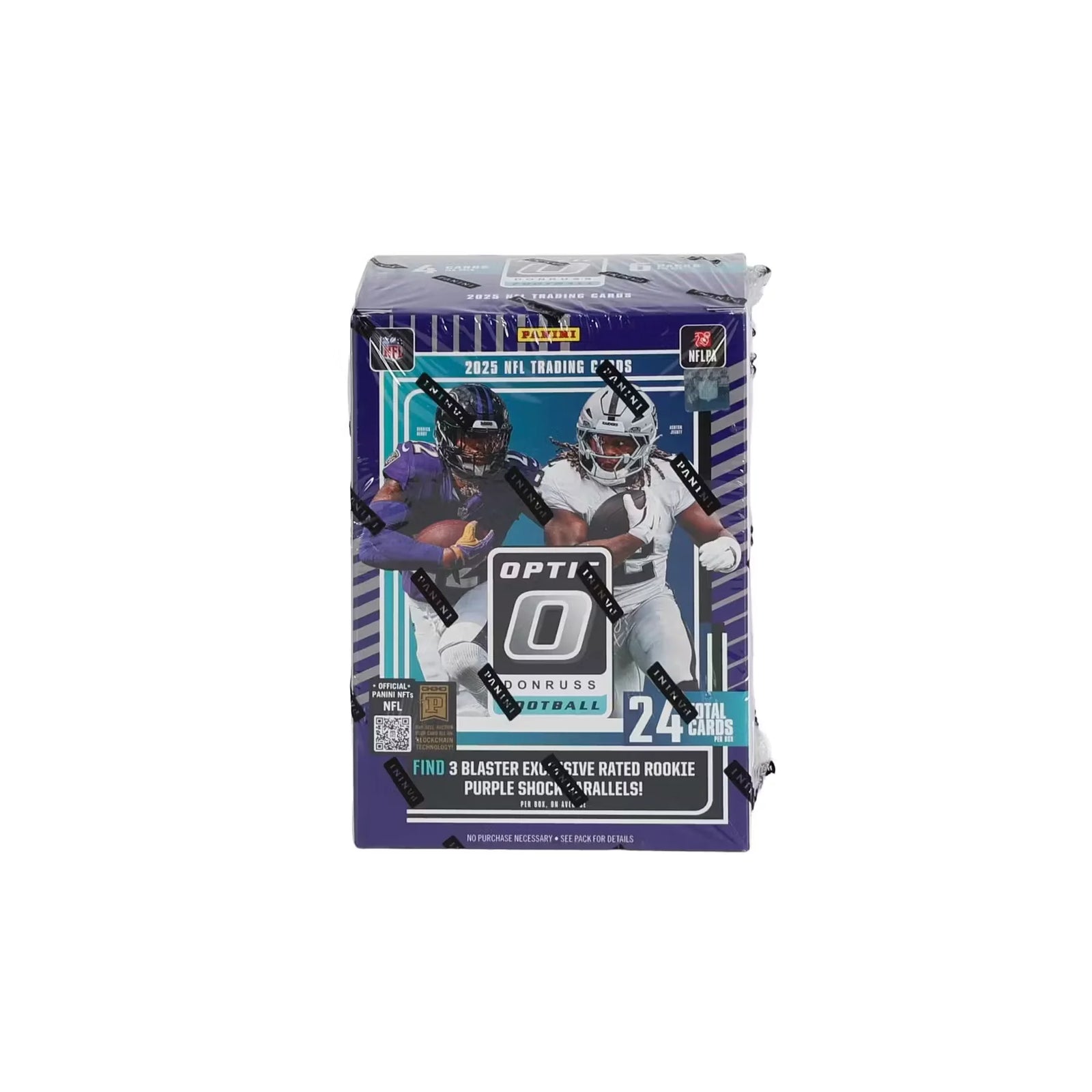 DRAFT - 2025 Panini Donruss Optic Football Blaster 20-Box Case | Purple Shock Parallels