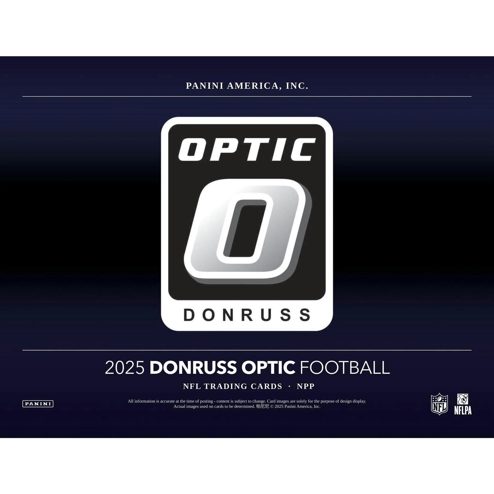 DRAFT - 2025 Panini Donruss Optic Football Blaster 20-Box Case | Purple Shock Parallels