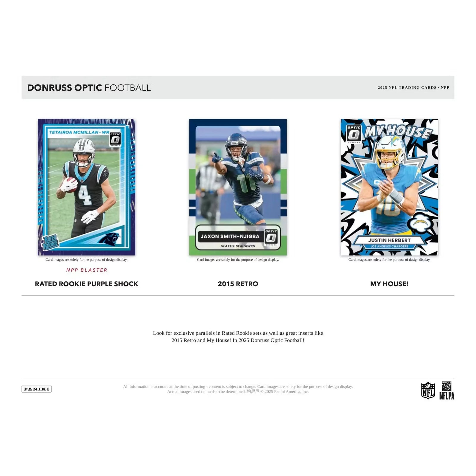 DRAFT - 2025 Panini Donruss Optic Football Blaster 20-Box Case | Purple Shock Parallels