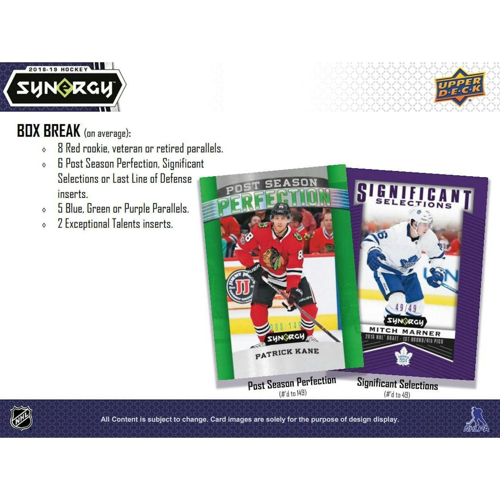 DRAFT - Just In 2018/19 Upper Deck Synergy Hockey Hobby Box