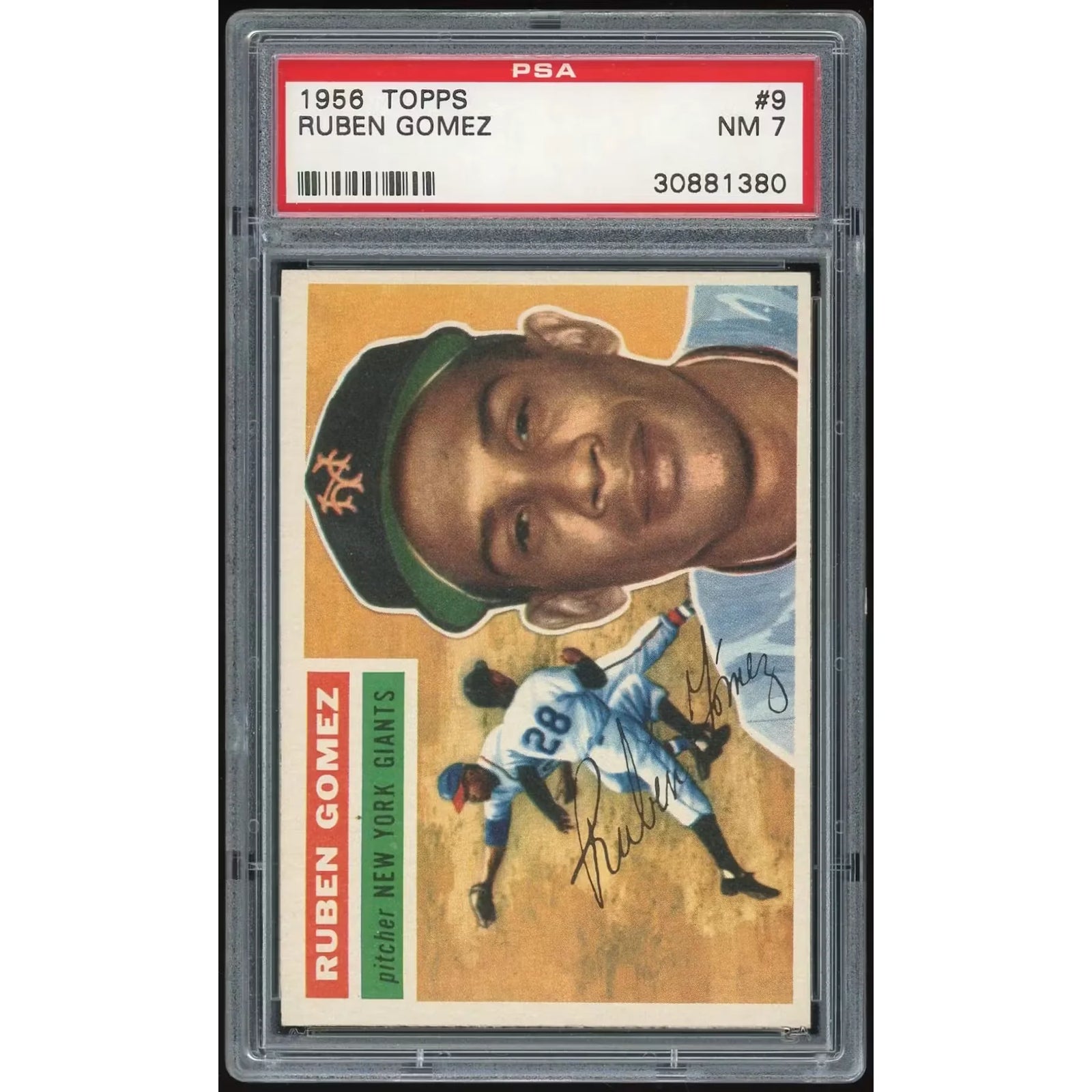 1956 Topps #9 Ruben Gomez Card | PSA 7