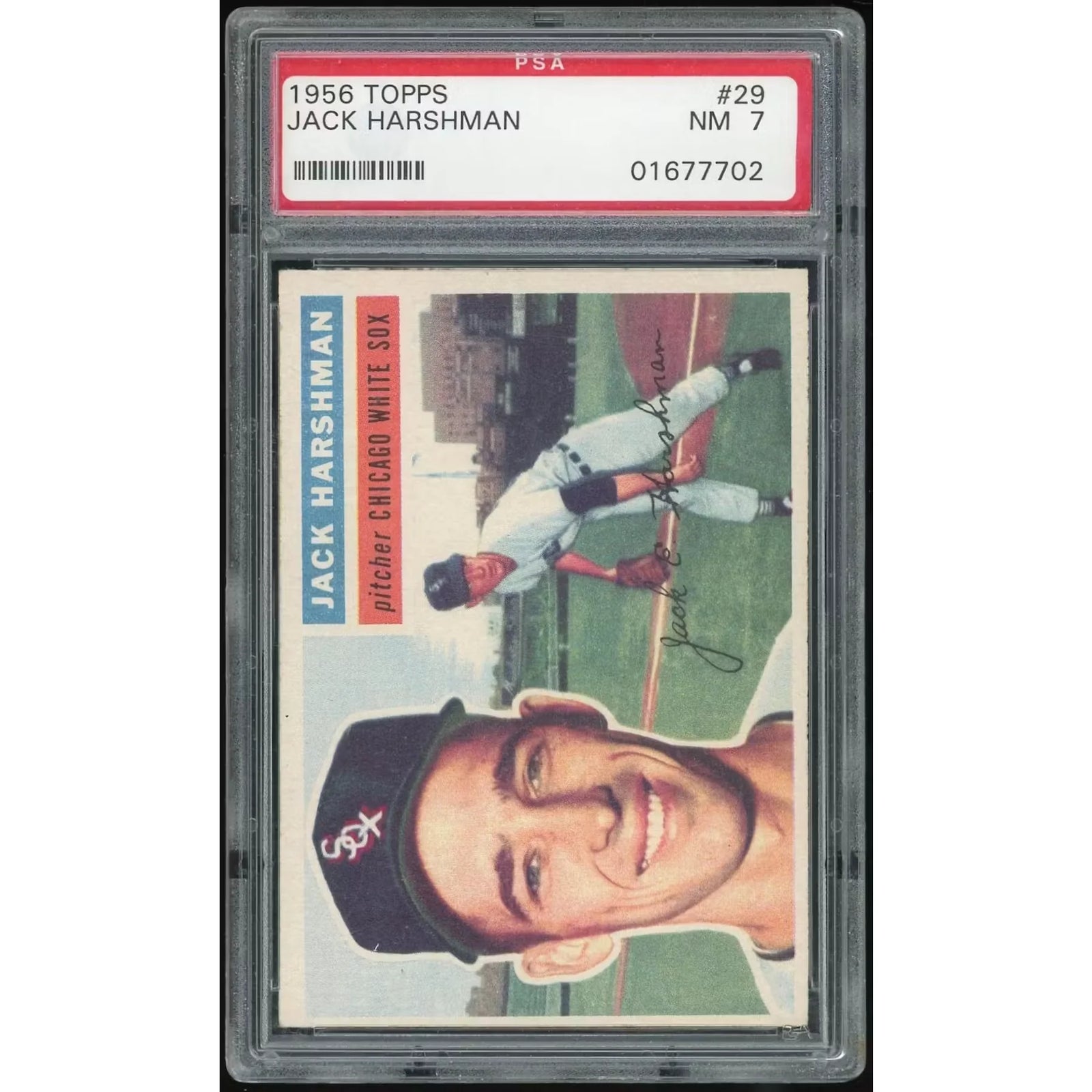 1956 Topps #29 Jack Harshman Baseball Card | PSA 7