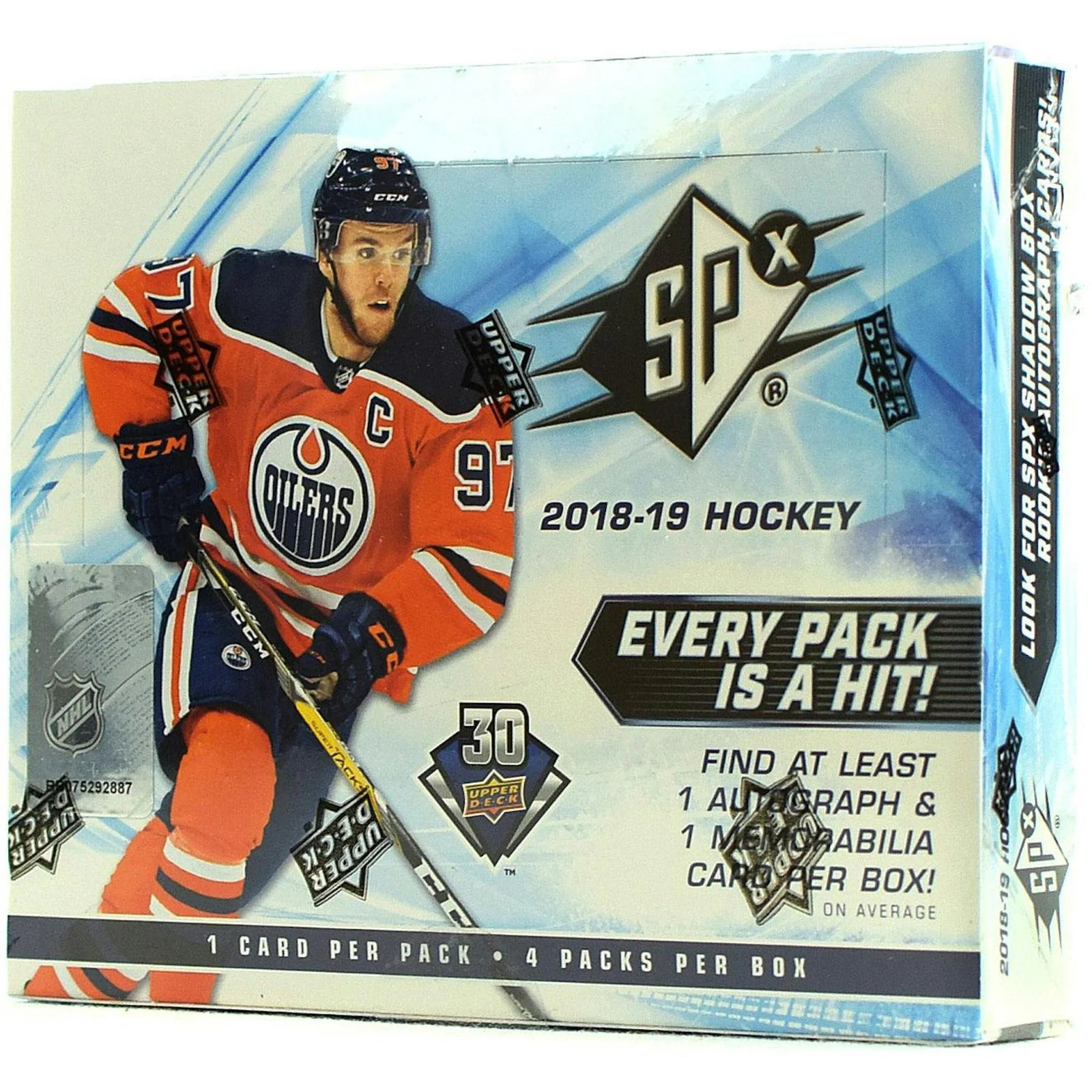 DRAFT - Just In 2018/19 Upper Deck SPx Hockey Hobby Box