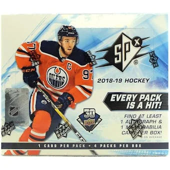 DRAFT - Just In 2018/19 Upper Deck SPx Hockey Hobby Box