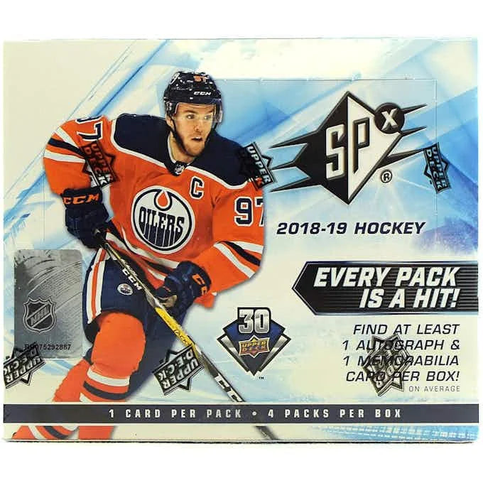 DRAFT - Just In 2018/19 Upper Deck SPx Hockey Hobby Box