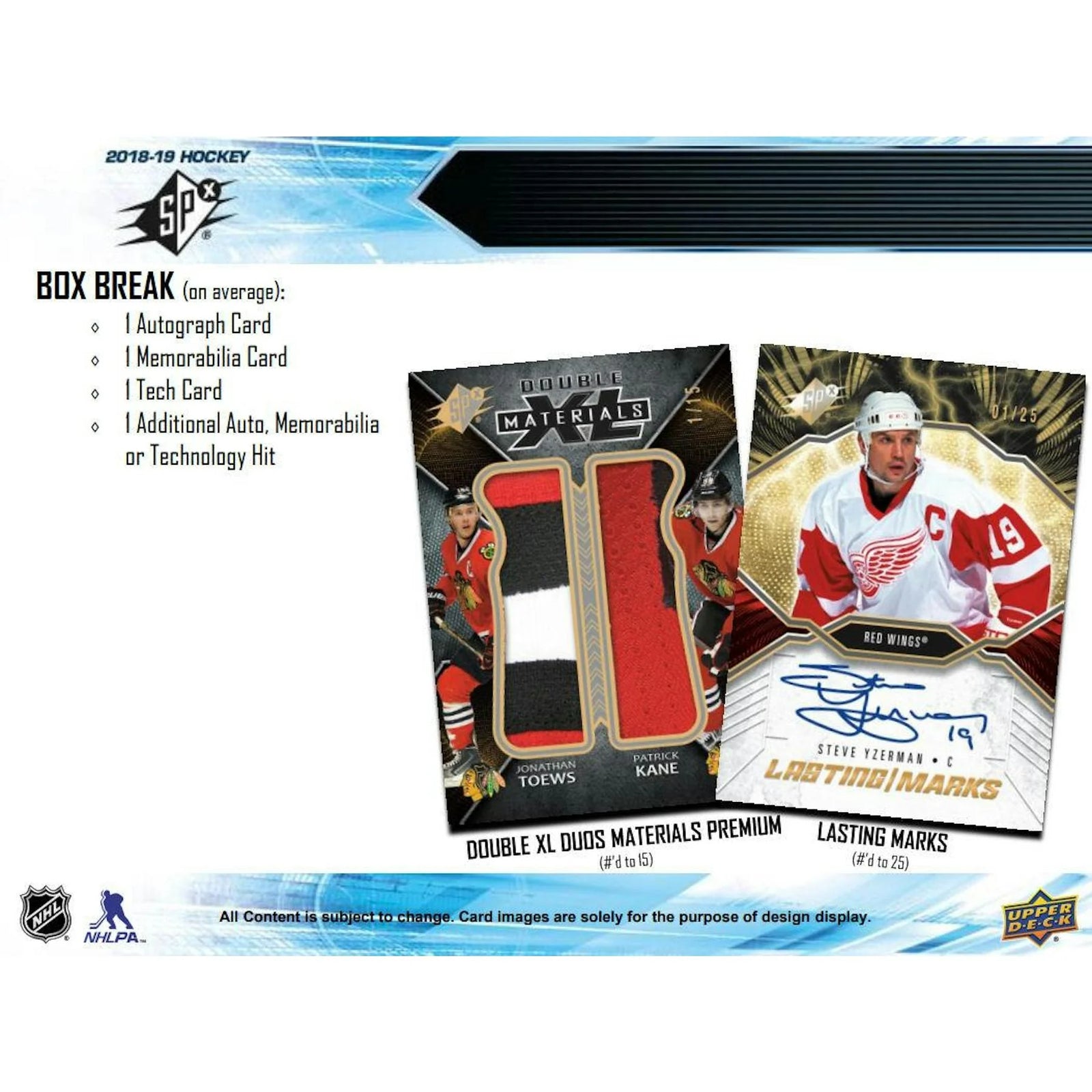 DRAFT - Just In 2018/19 Upper Deck SPx Hockey Hobby Box