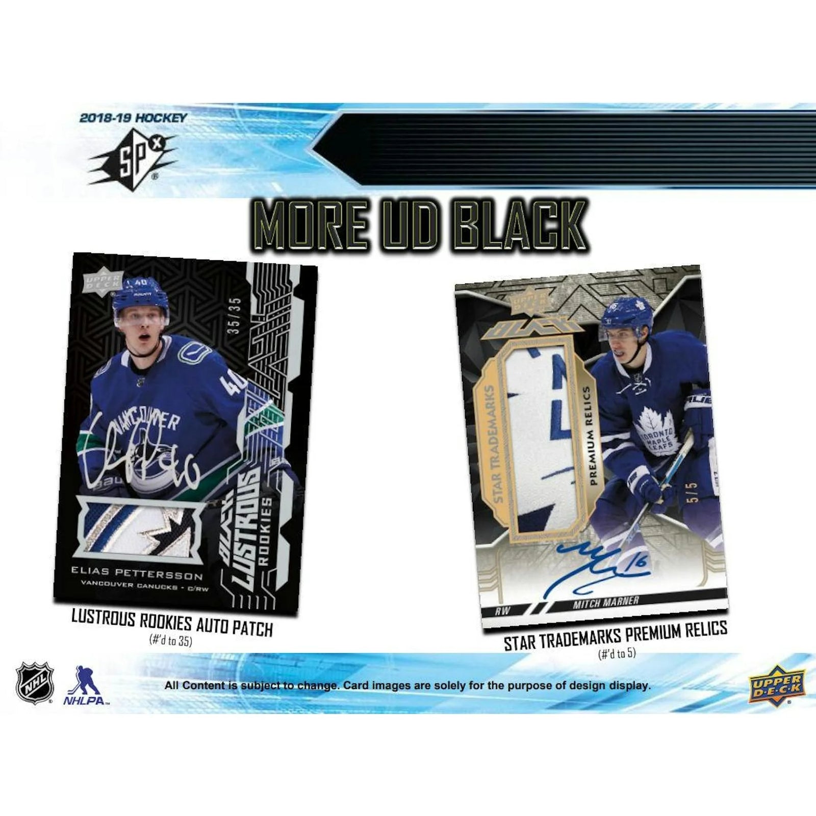 DRAFT - Just In 2018/19 Upper Deck SPx Hockey Hobby Box
