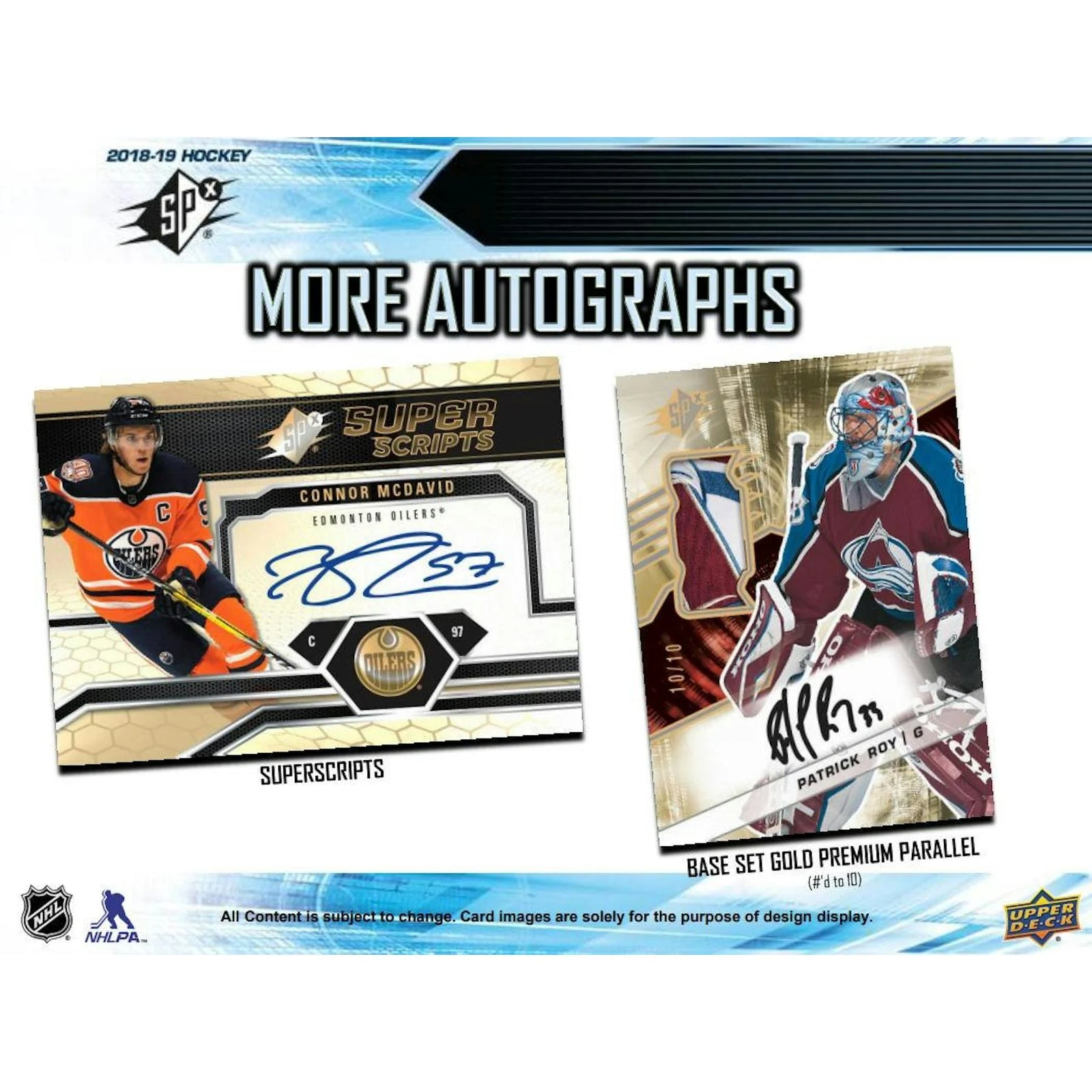 DRAFT - Just In 2018/19 Upper Deck SPx Hockey Hobby Box