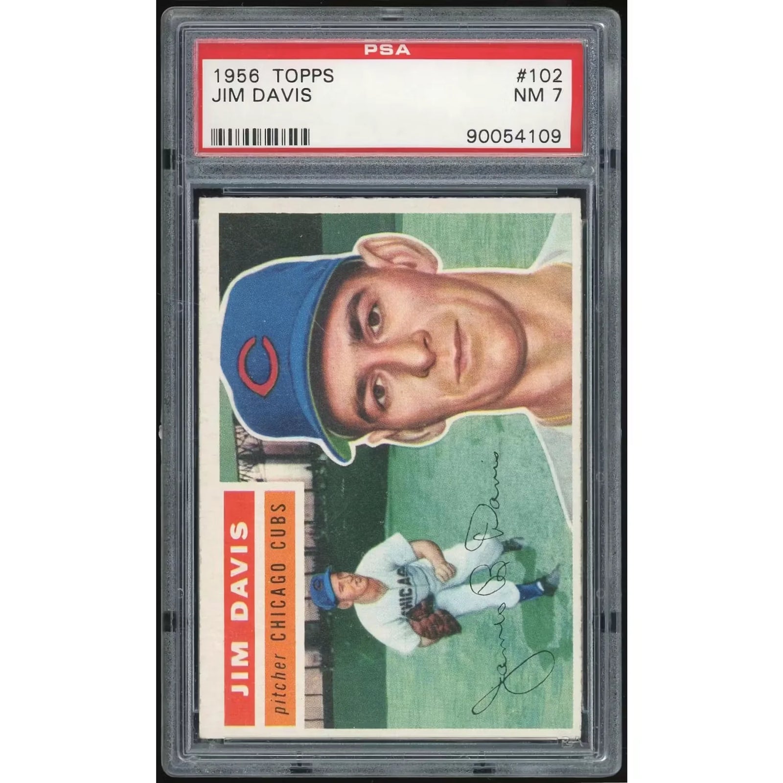 1956 Topps #102 Jim Davis | PSA 7 Graded
