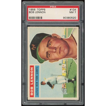 1956 Topps #104 Bob Lennon Baseball Card | PSA 7