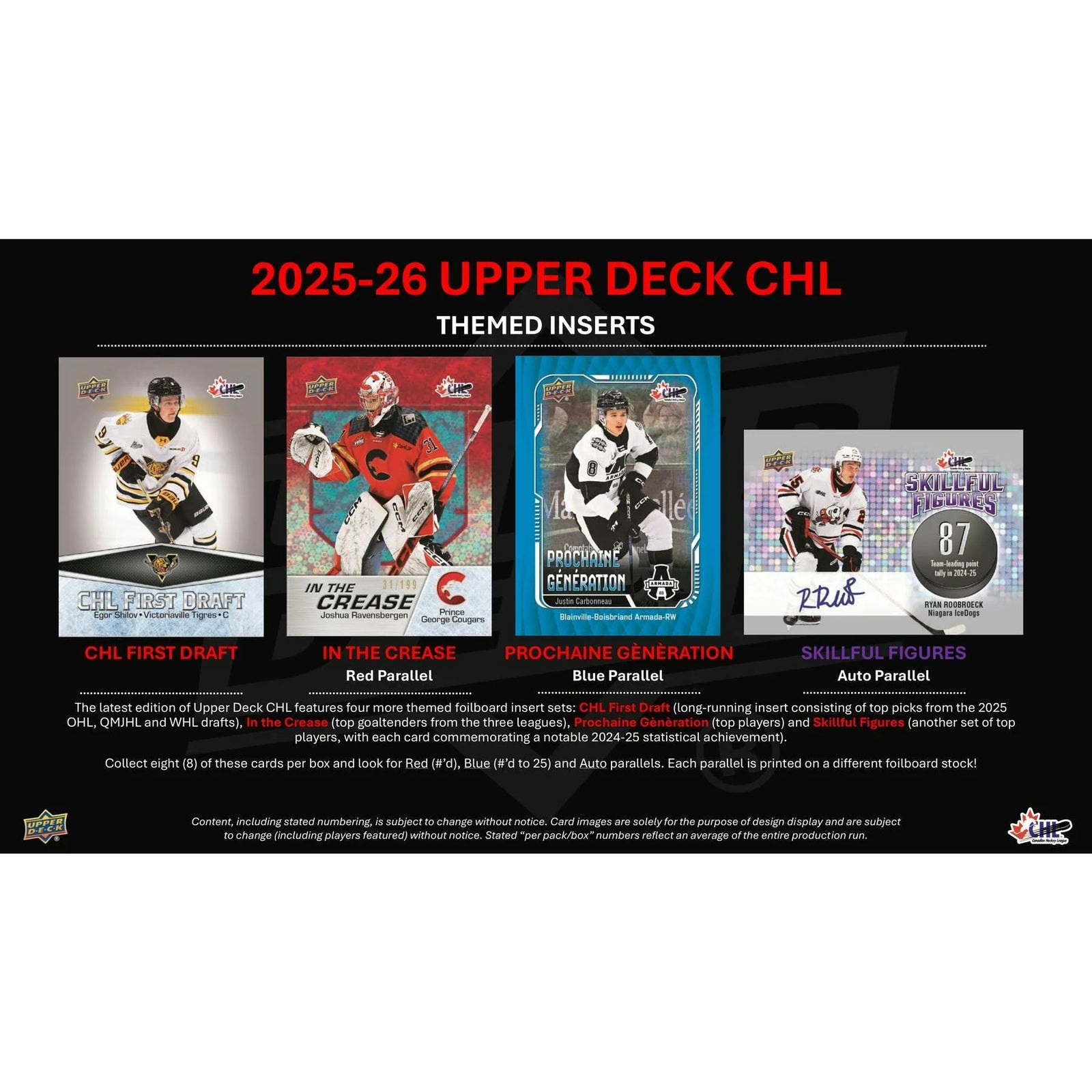 DRAFT - Presell 2025/26 Upper Deck CHL Hockey Hobby Box (Presell) Releases Jun. 17th, 2026