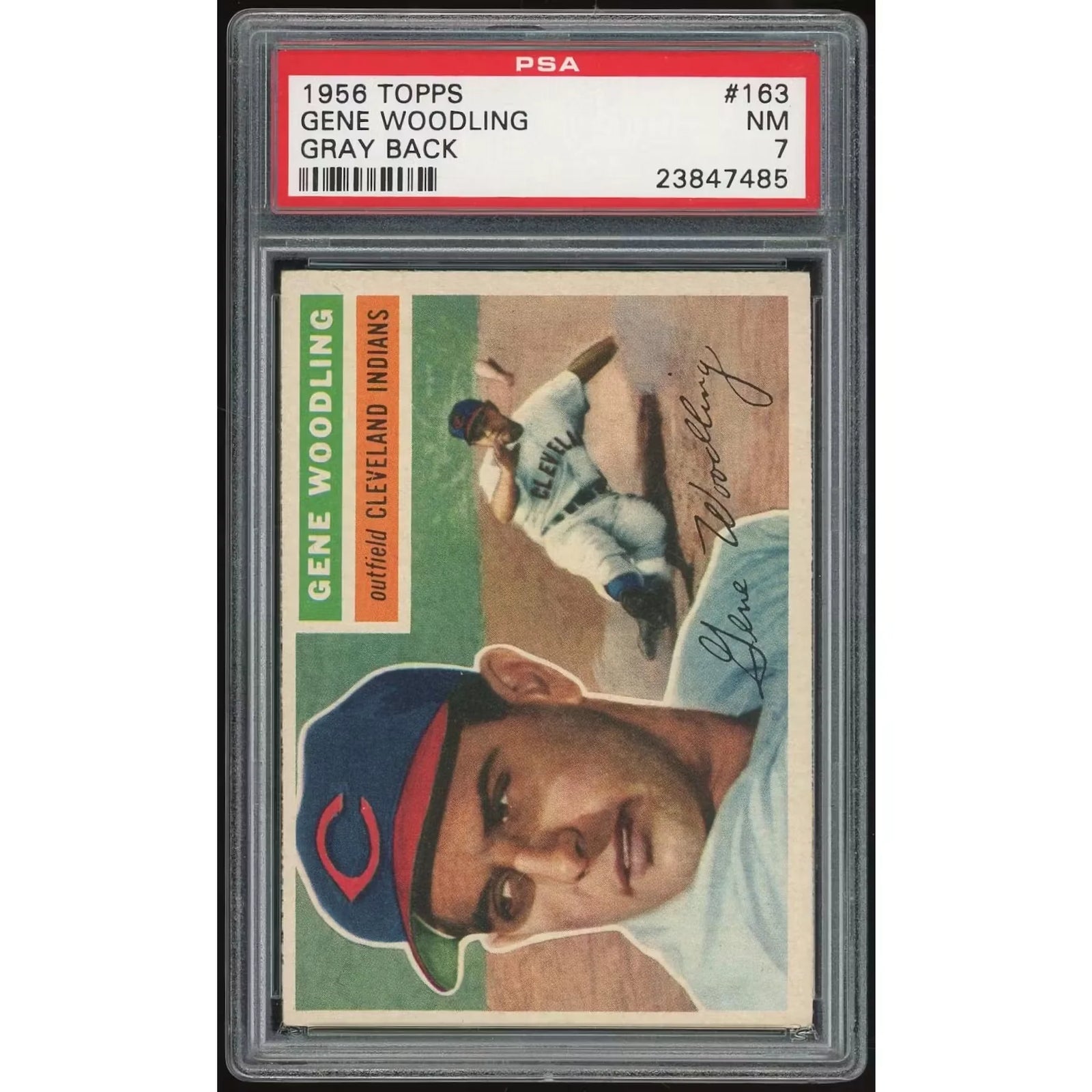 1956 Topps #163 Gene Woodling Baseball Card | PSA 7