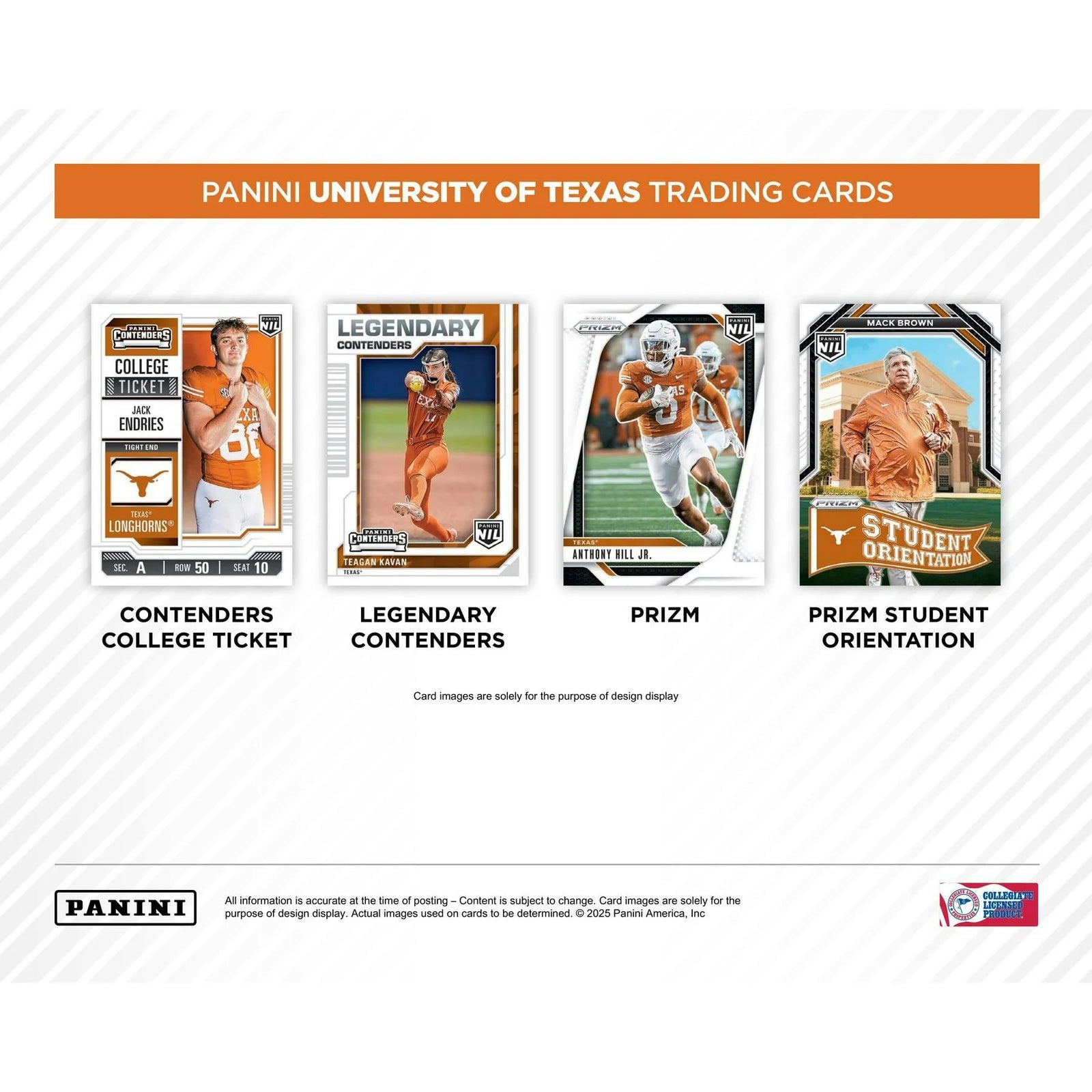 DRAFT - 2025 Panini NIL Texas Longhorns Hobby 20-Box Case | Sealed