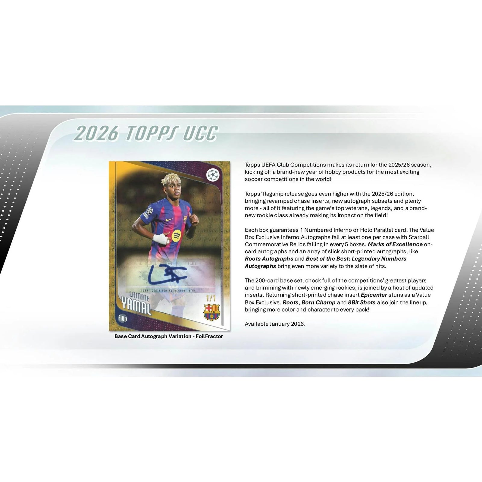 DRAFT - New 2025/26 Topps UEFA Club Competitions Soccer Blaster 40-Box Case