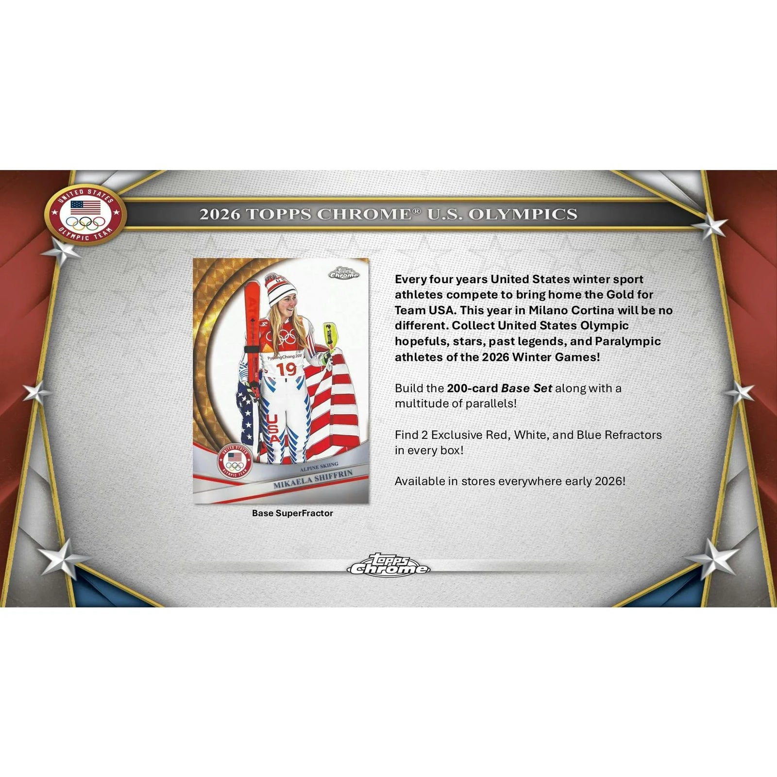 DRAFT - New 2026 Topps Chrome U.S. Olympics Blaster 40-Box Case
