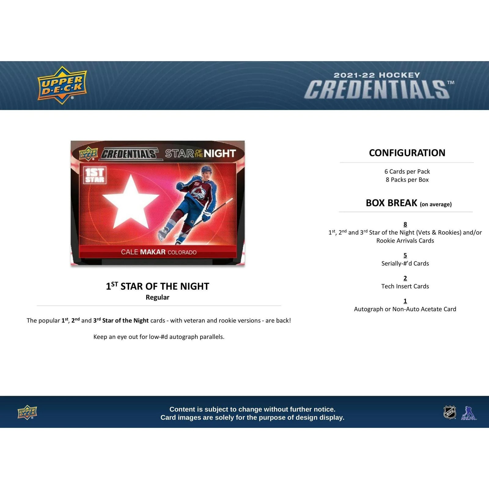 DRAFT - 2021-22 Upper Deck Credentials Hockey Hobby Box | dacardworld:BVCP0SIHDW