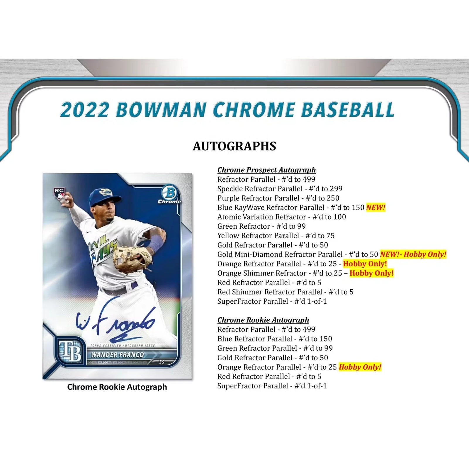 2022 Bowman Chrome Baseball Hobby 12-Box Case (Ships Sealed Only) - D