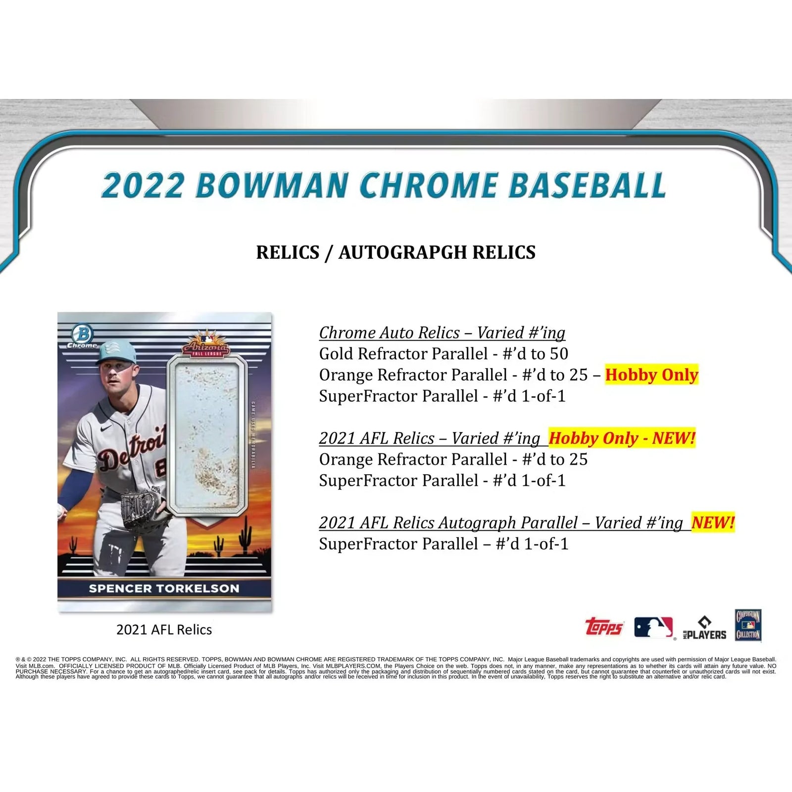 2022 Bowman Chrome Baseball Hobby Box (Ships Sealed Only) - D