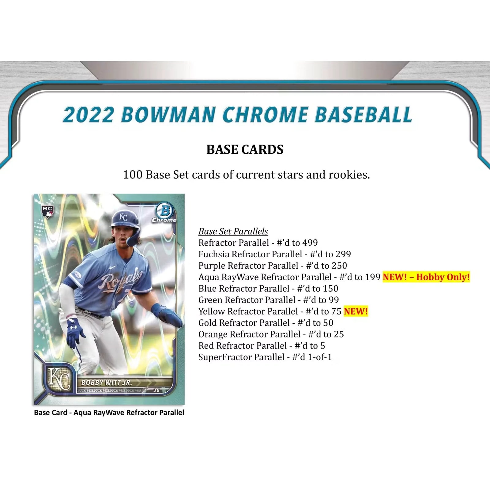 2022 Bowman Chrome Baseball Hobby Box (Ships Sealed Only) - D
