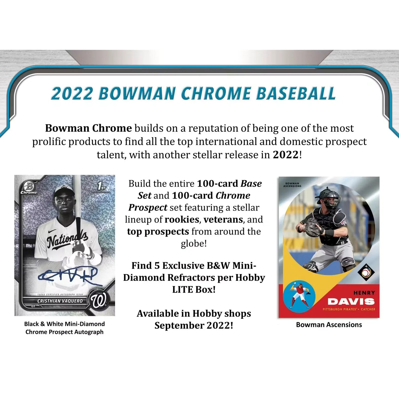 2022 Bowman Chrome Baseball LITE 16-Box Case (Ships Sealed Only)