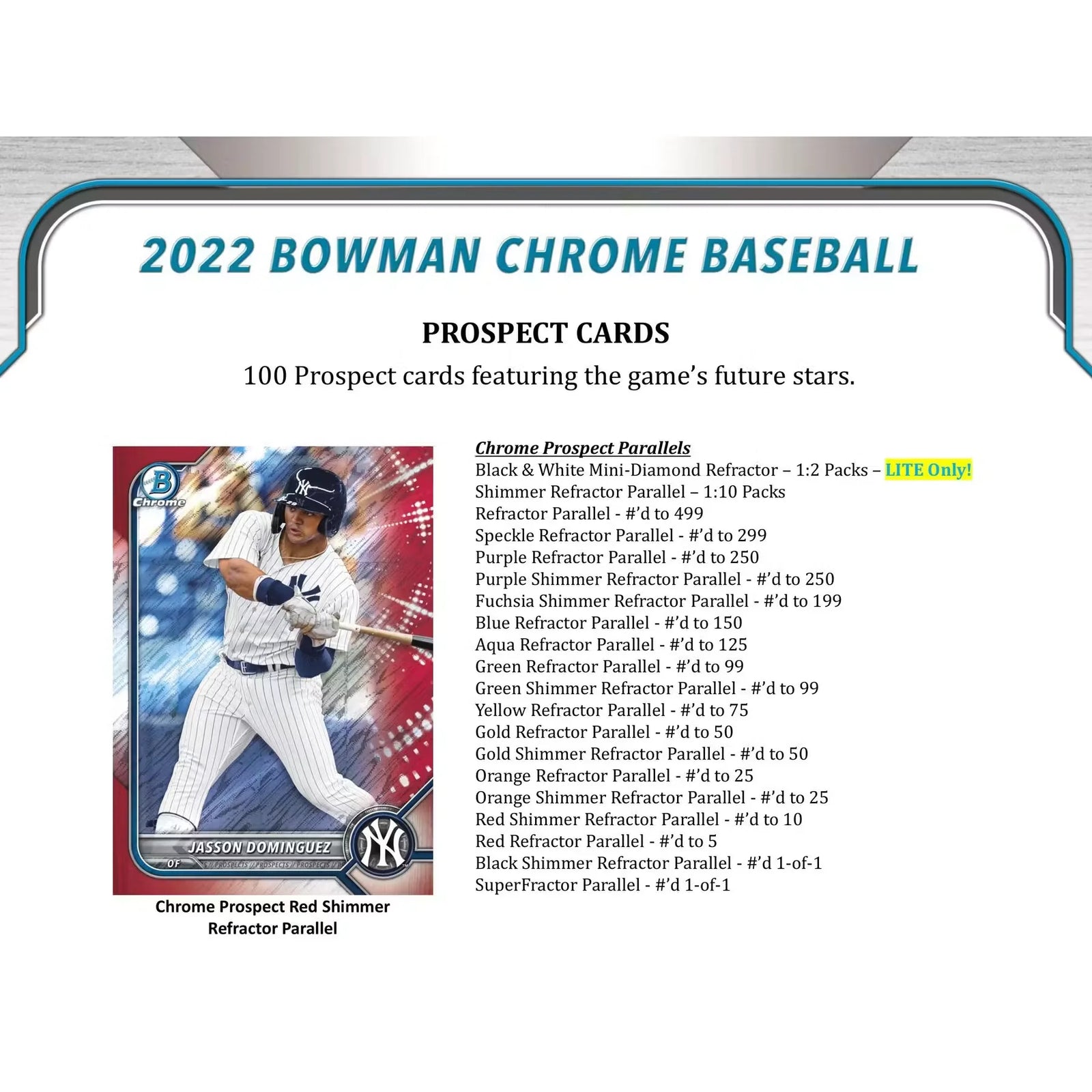 2022 Bowman Chrome Baseball LITE 16-Box Case (Ships Sealed Only)