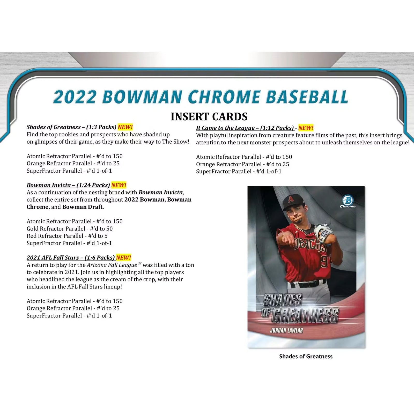 2022 Bowman Chrome Baseball LITE 16-Box Case (Ships Sealed Only)