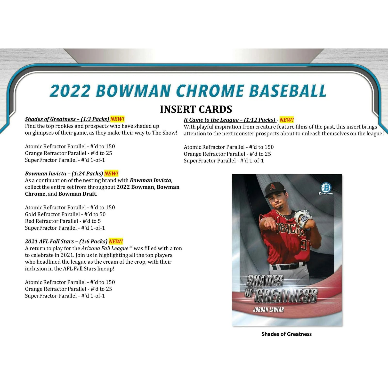 DRAFT - Just In 2022 Bowman Chrome Baseball LITE Box