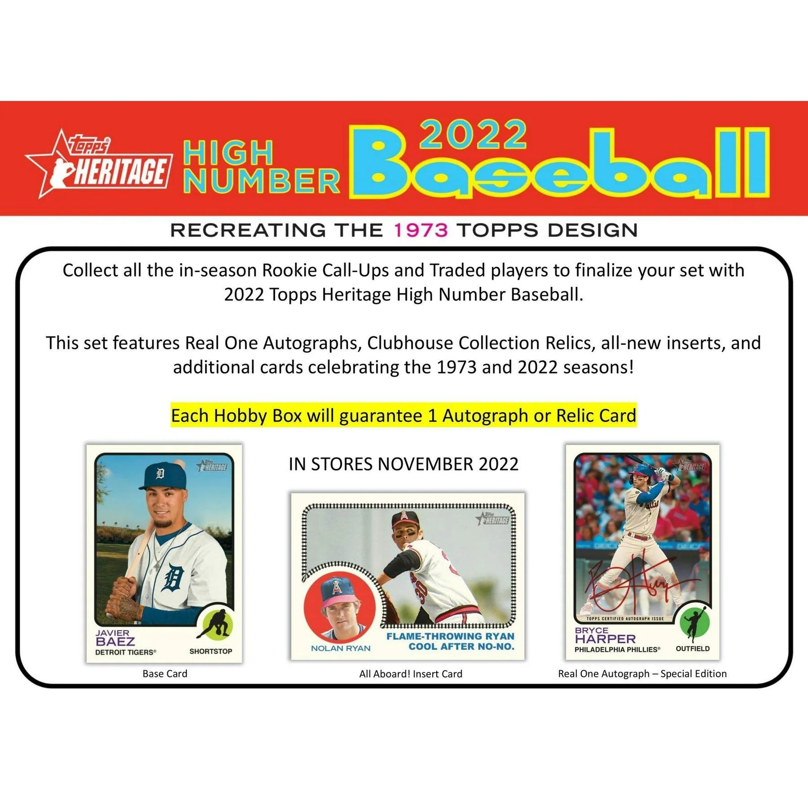 2022 Topps Heritage High Number Baseball Hobby Box (Ships Sealed Only)