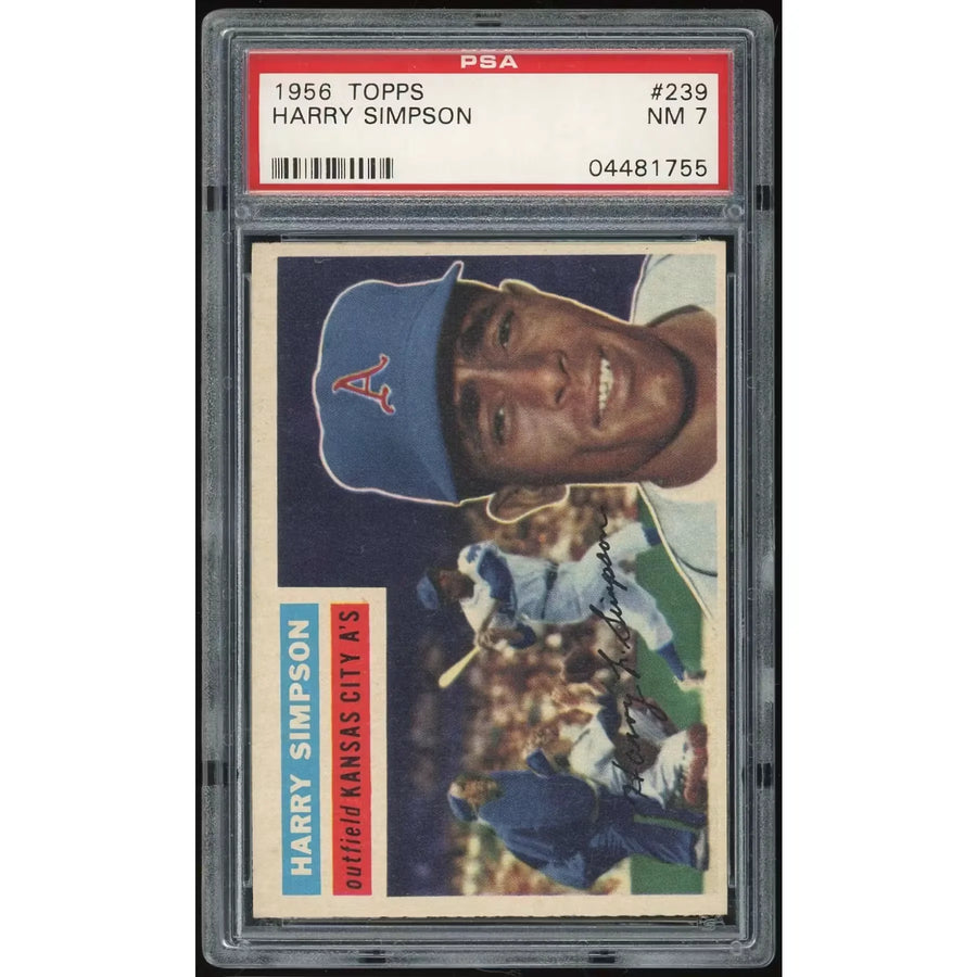 1956 Topps #239 Harry Simpson Baseball Card | PSA 7