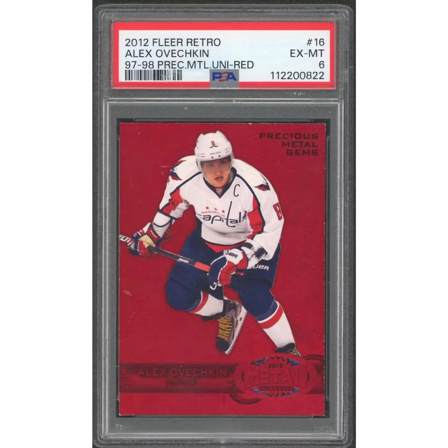 Alex Ovechkin 2012-13 Fleer Retro Precious Metal Gems Card | PSA 6