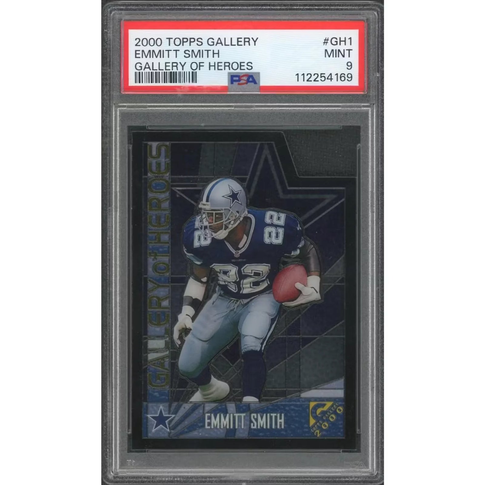 Emmitt Smith 2000 Topps Gallery of Heroes Card | PSA 9