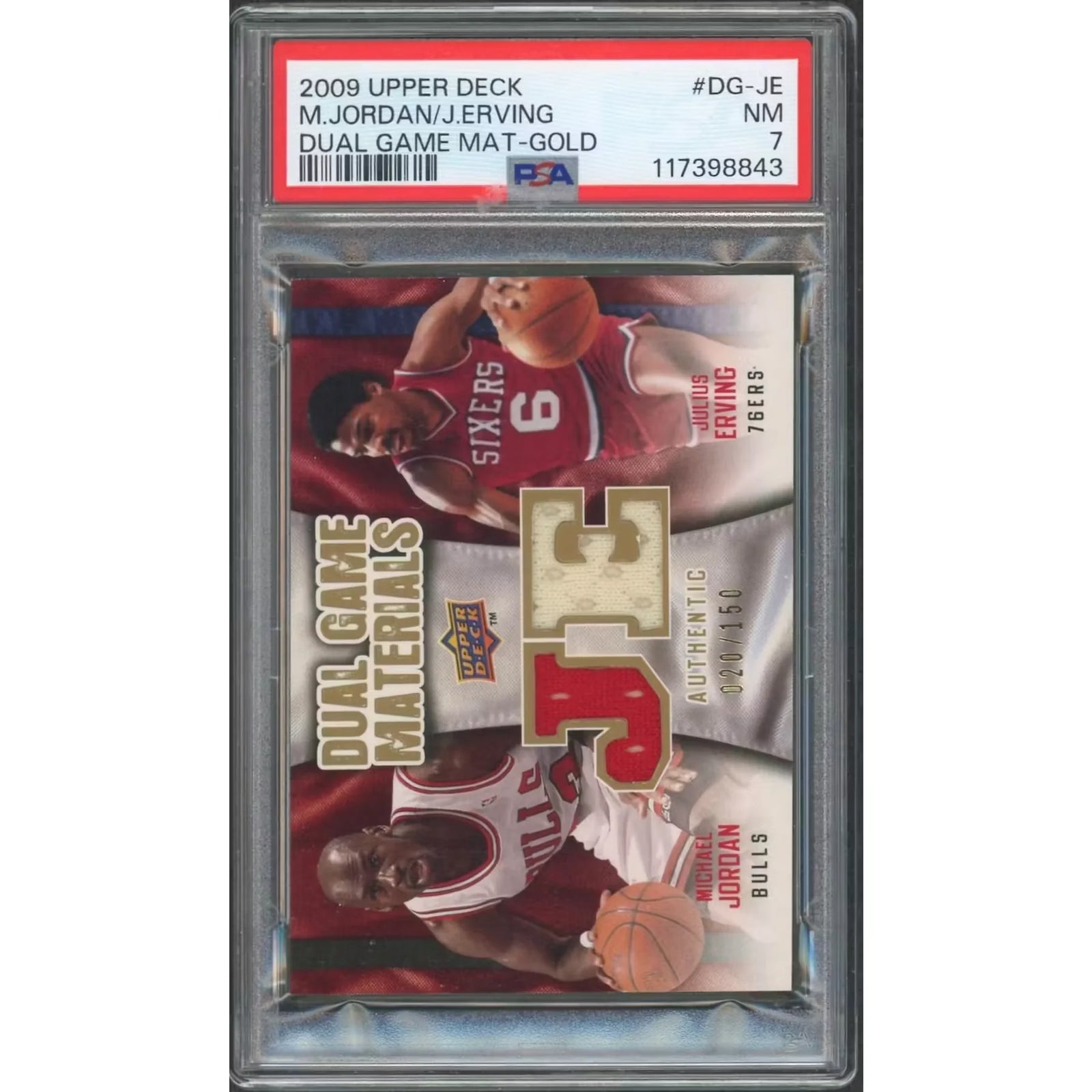Michael Jordan & Julius Erving Dual Game Materials Card | 2009-10 Upper Deck/150