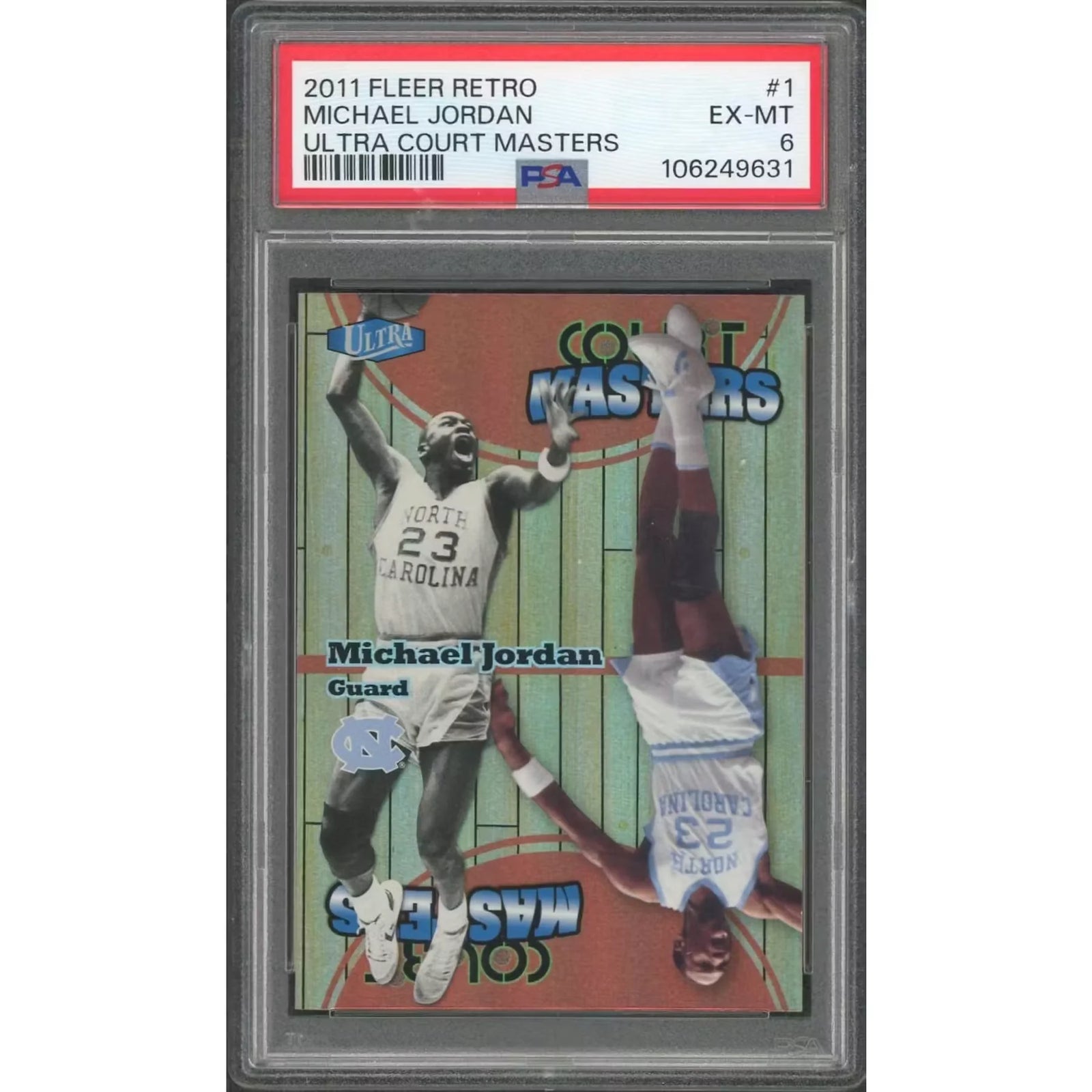 Michael Jordan 2011 Fleer Retro Ultra Court Masters Card | PSA 6